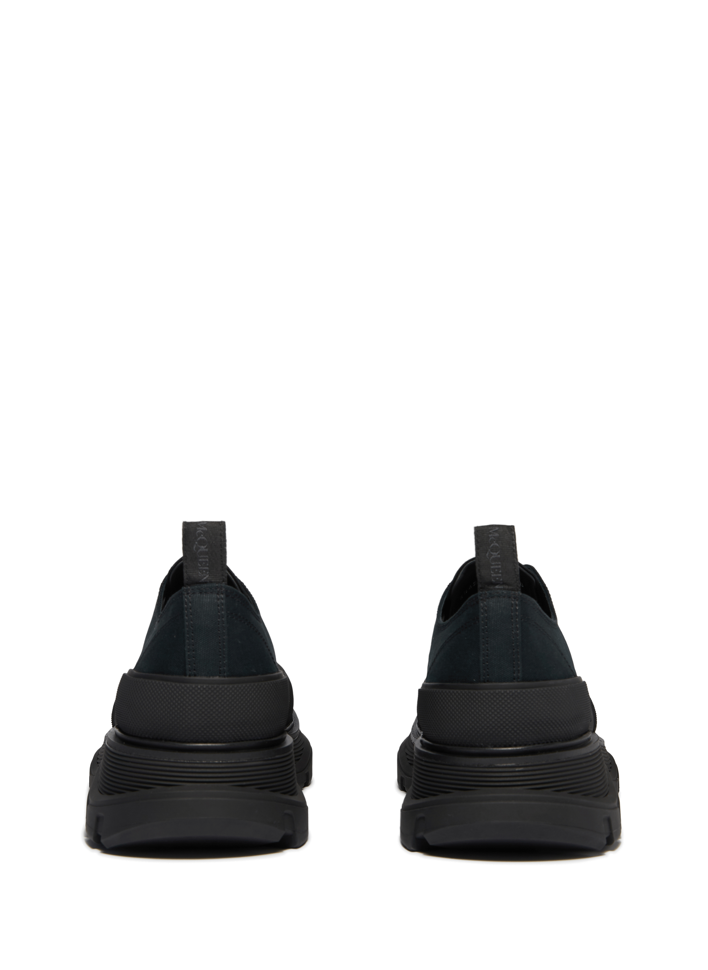 Baskets à lacets Tread Slick en coton ALEXANDER MCQUEEN Noir