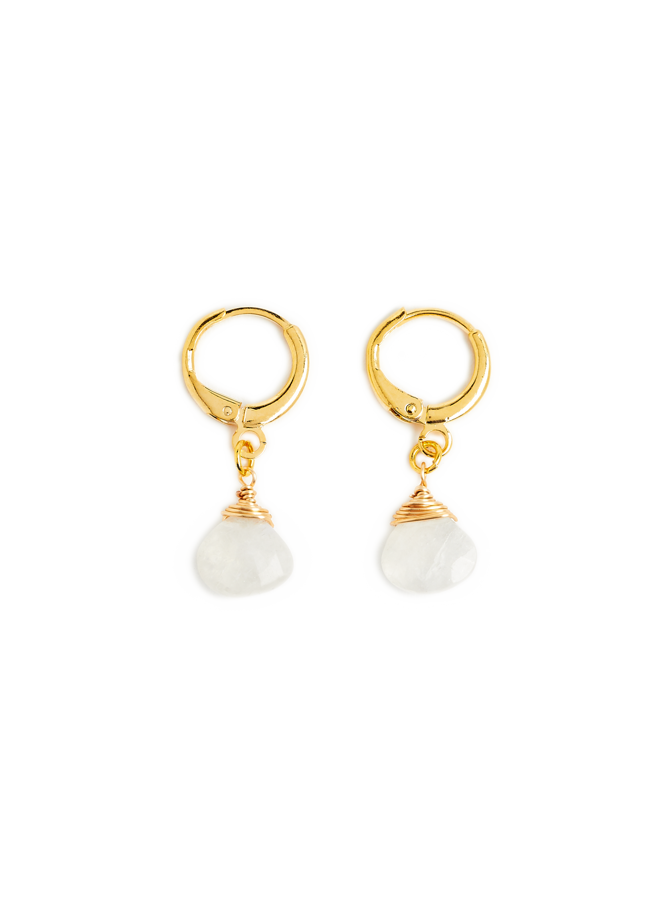 LILO Cali stone pendant earrings White