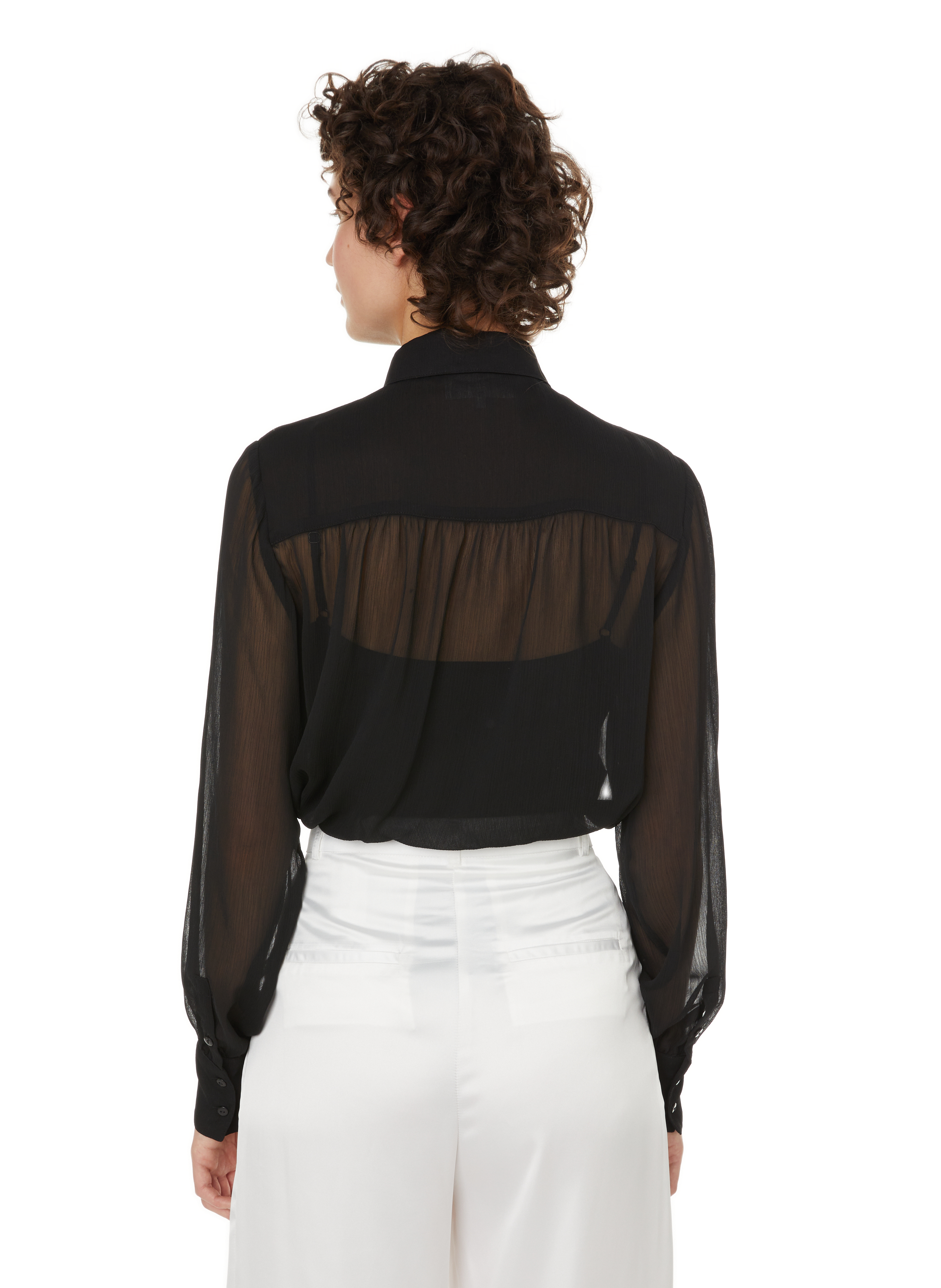 Transparent shirt   SAISON 1865 Black