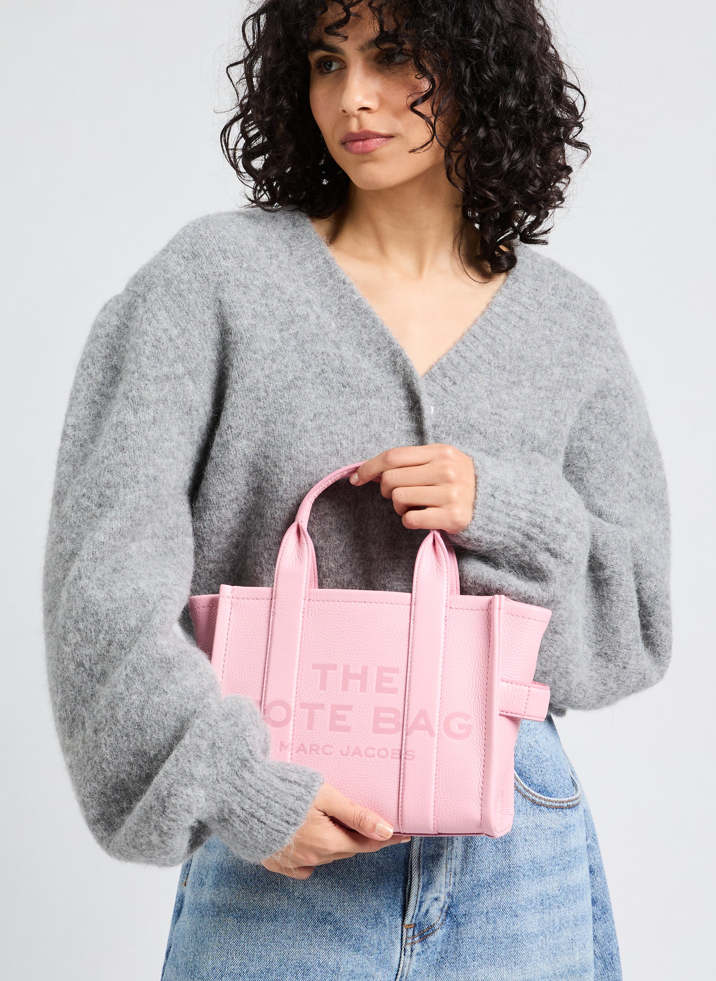 Sac cabas The Leather Small Tote Bag MARC JACOBS Rose