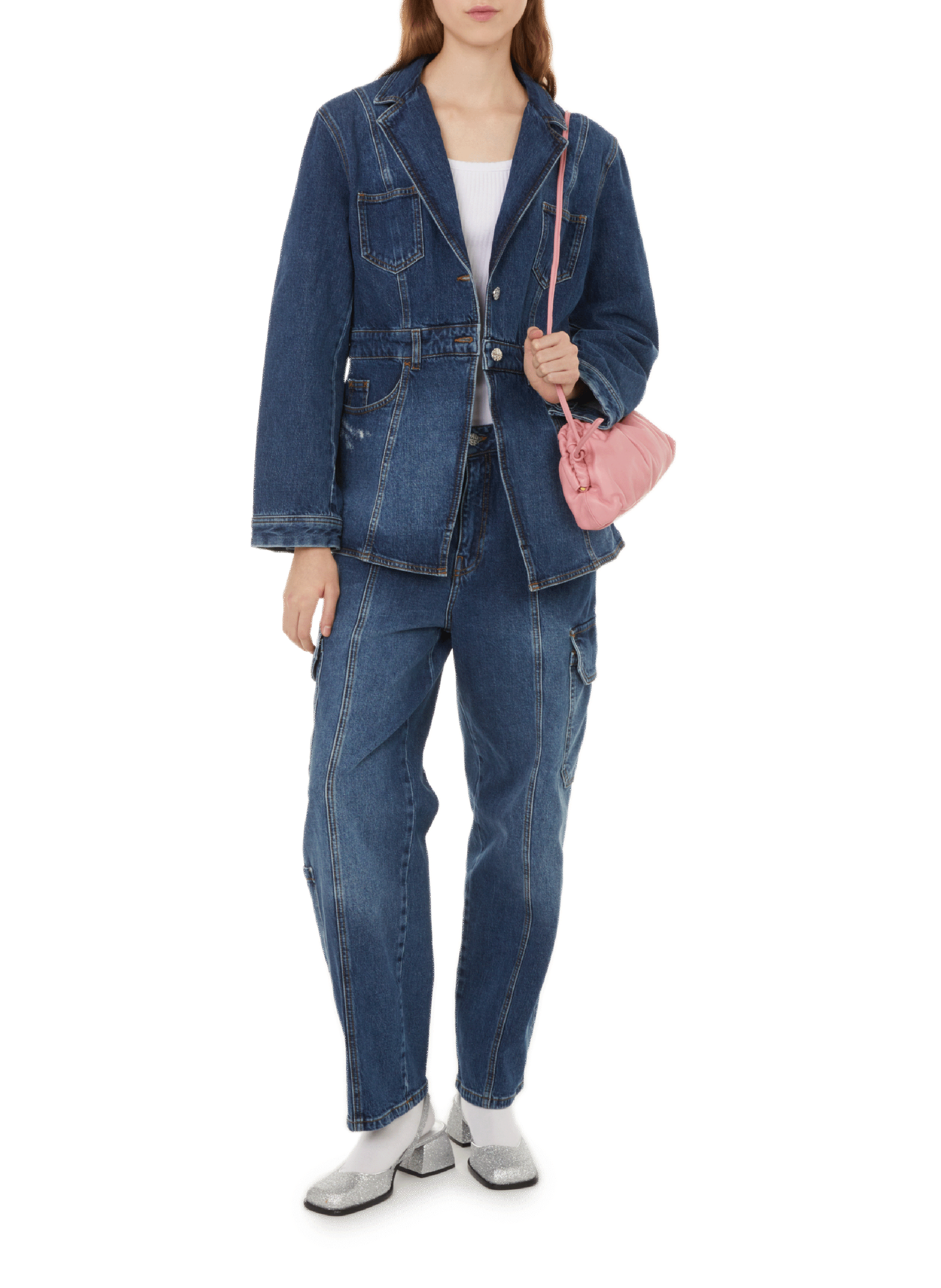 Jean cargo large en coton BAUM UND PFERDGARTEN Bleu