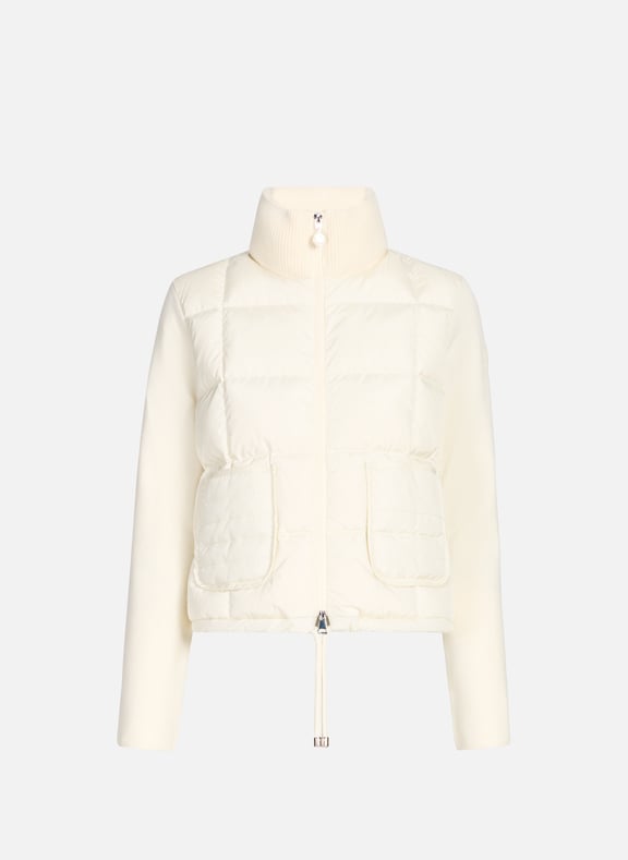Bi-material blazer jacket White by MONCLER MONCLER Bi-material blazer jacket White