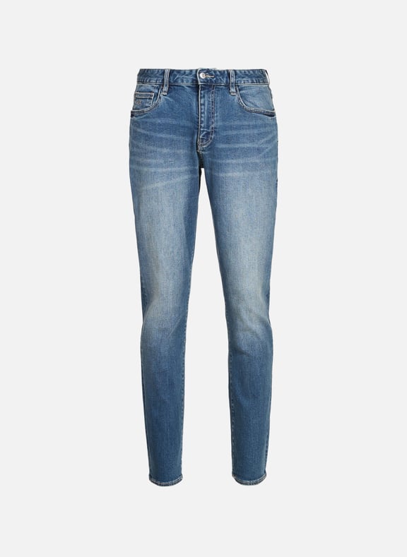 Cotton-blend slim-fit jeans Blue by ARMANI EXCHANGE ARMANI EXCHANGE Cotton-blend slim-fit jeans Blue
