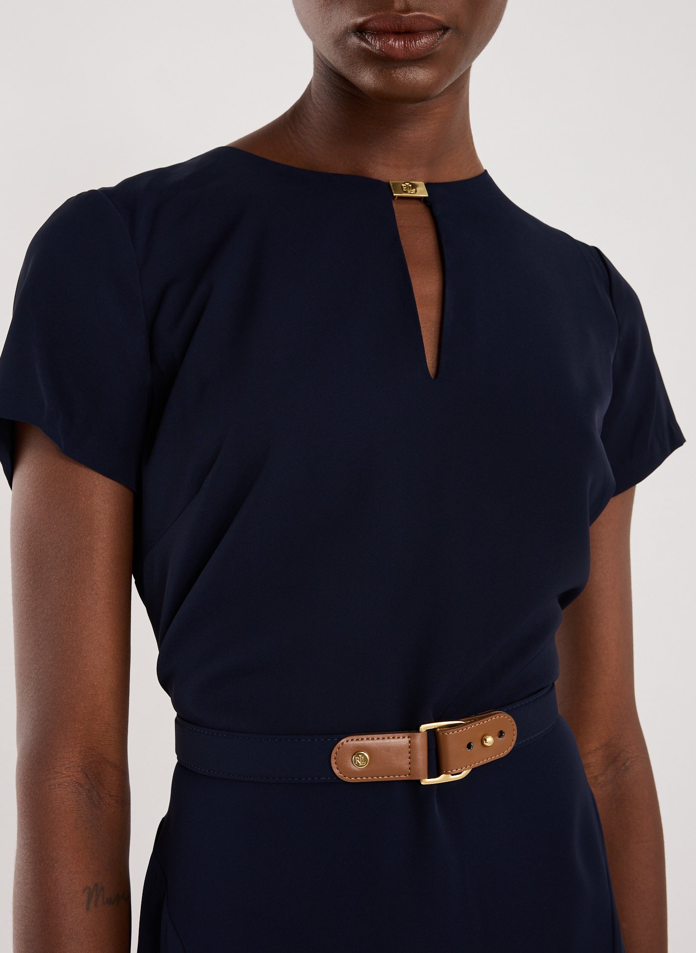 Georgette midi dress LAUREN Blue