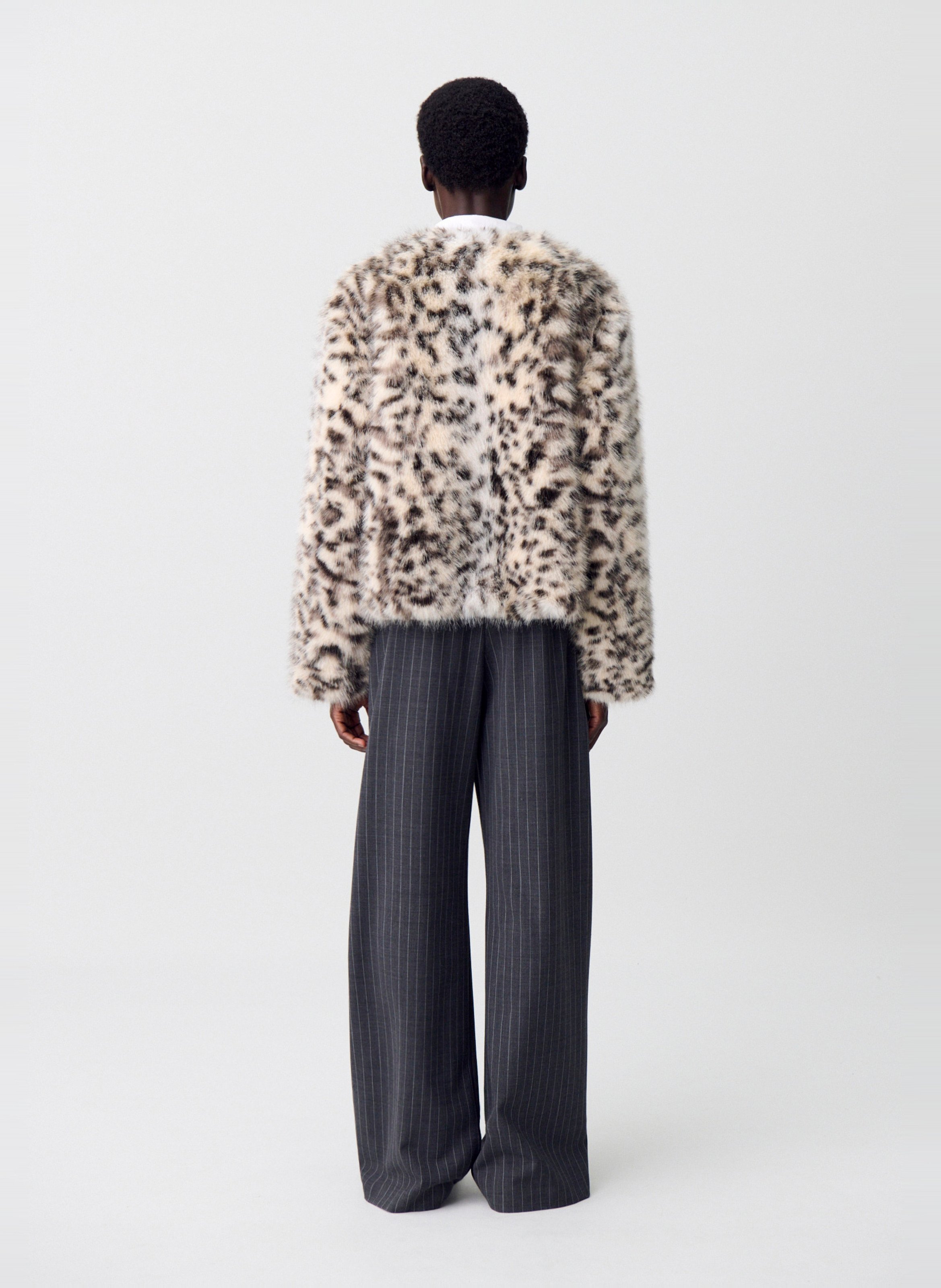 Manteau imprimé en fausse fourrure flavia CLAUDIE PIERLOT Multicolore