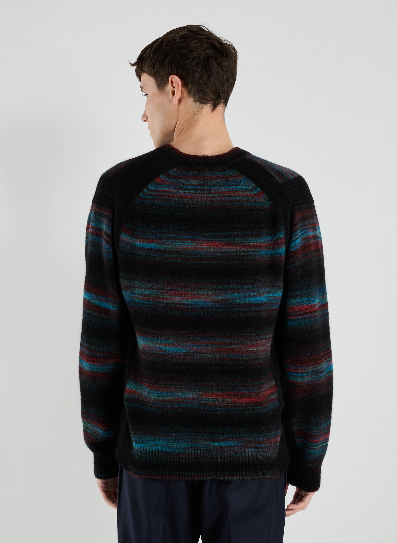 Pull droit rayé en laine mélangée PAUL SMITH Noir