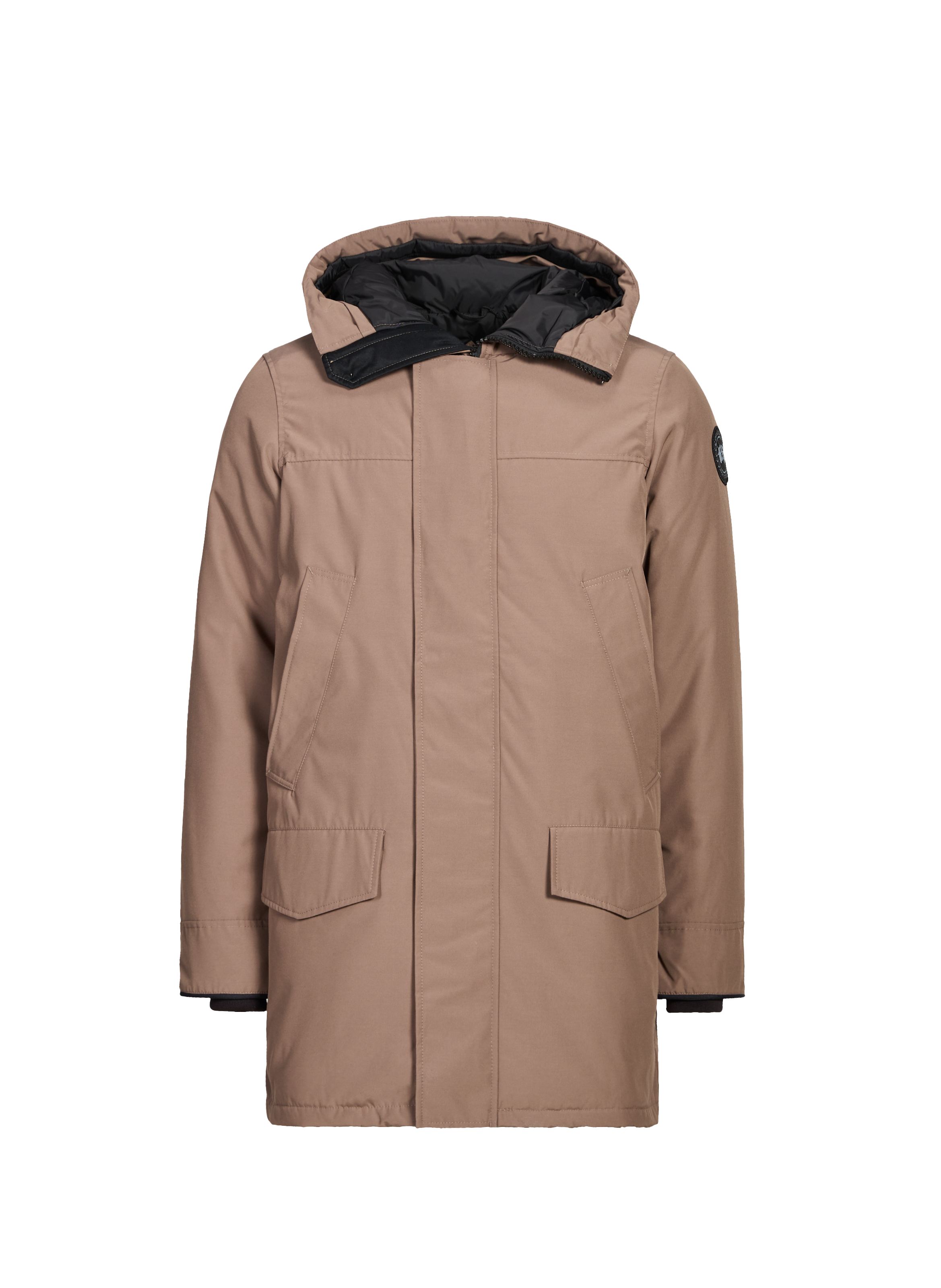 Parka droite à capuche en coton CANADA GOOSE Gris