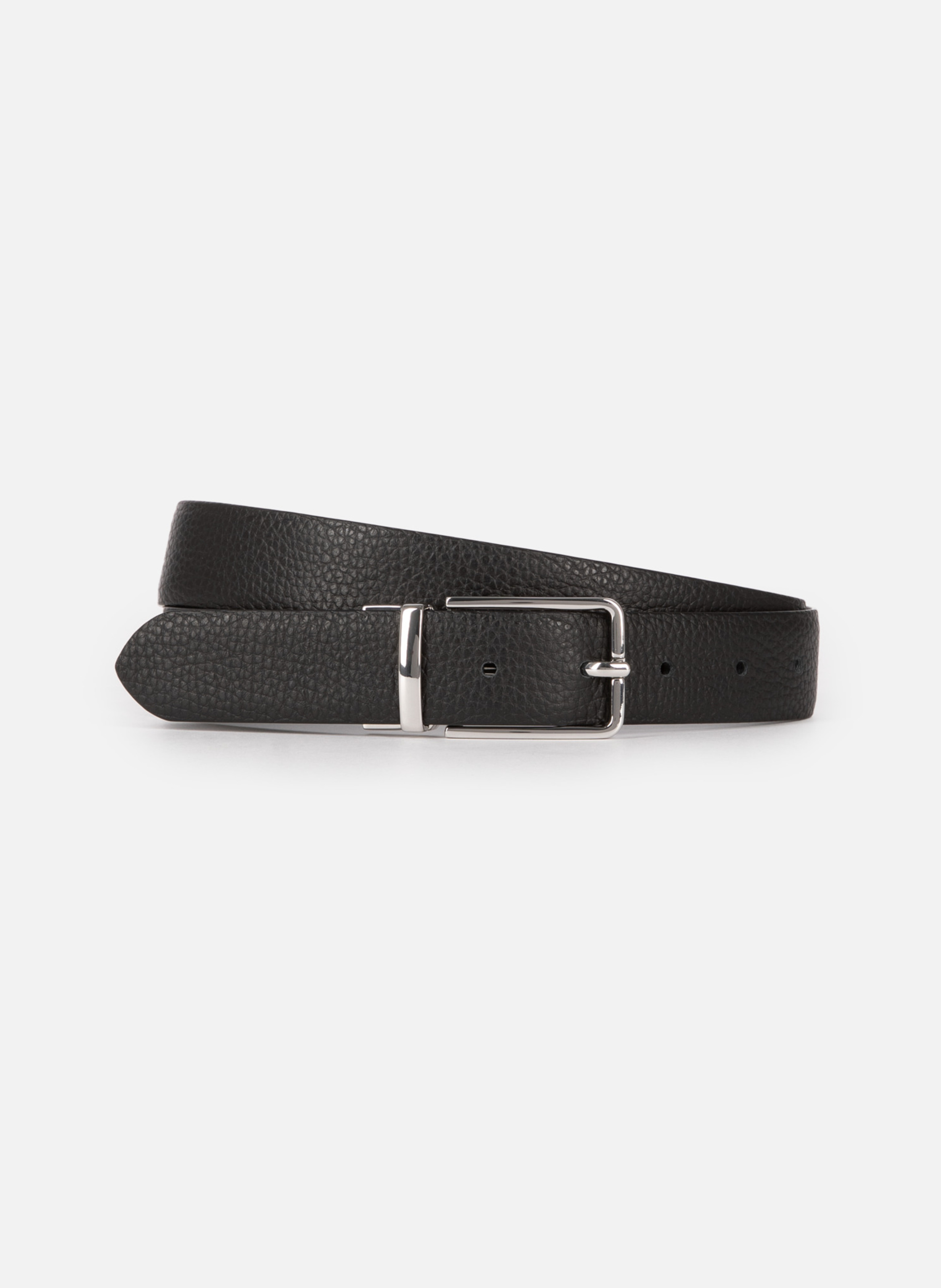Ceinture réversible en cuir grainé THE KOOPLES Noir