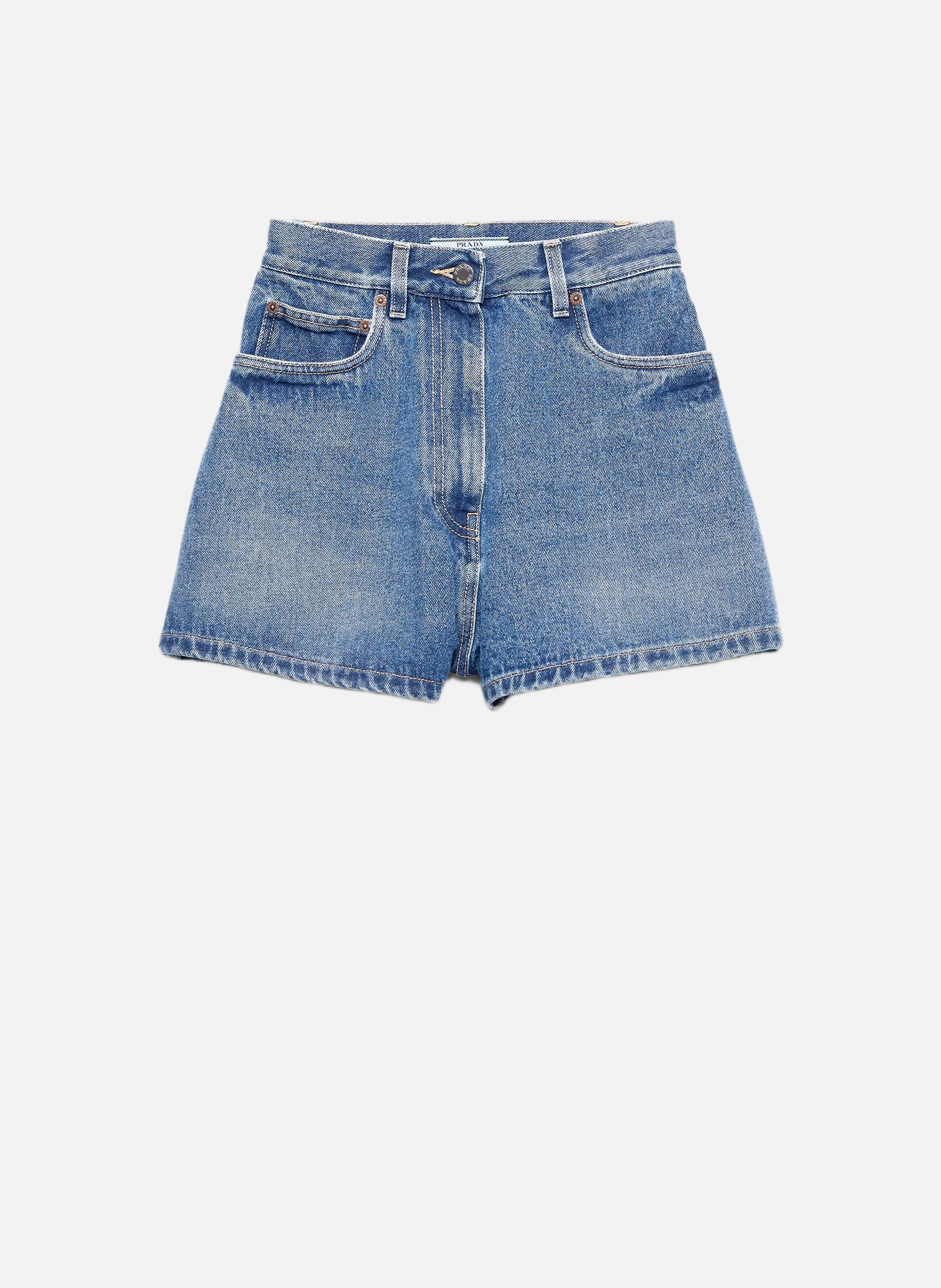 Short en denim PRADA Bleu