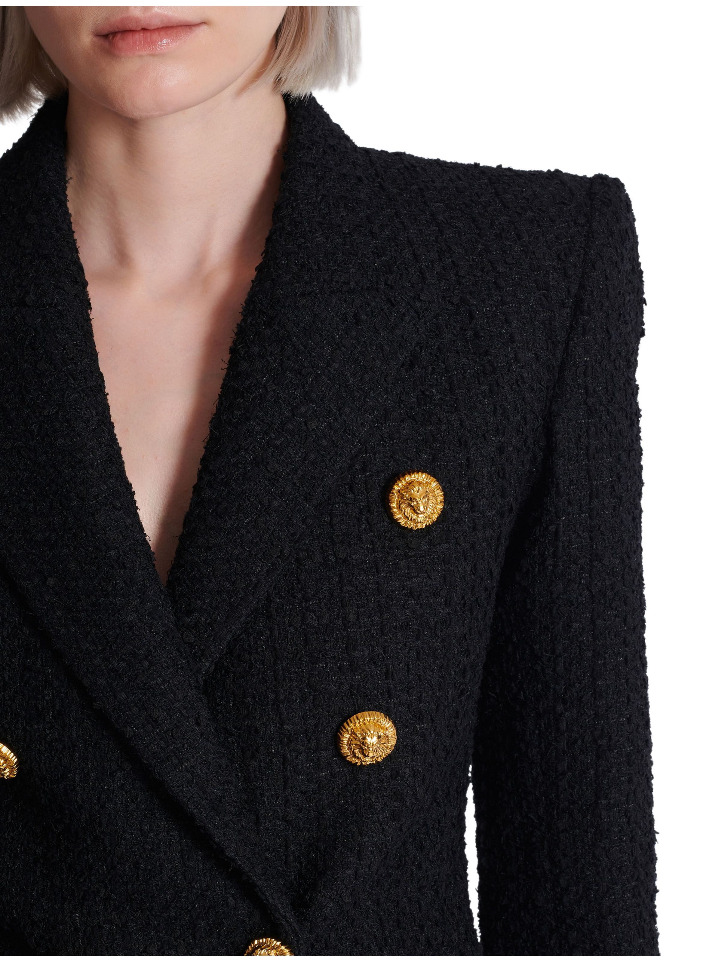 Veste 6 boutons en tweed BALMAIN Noir