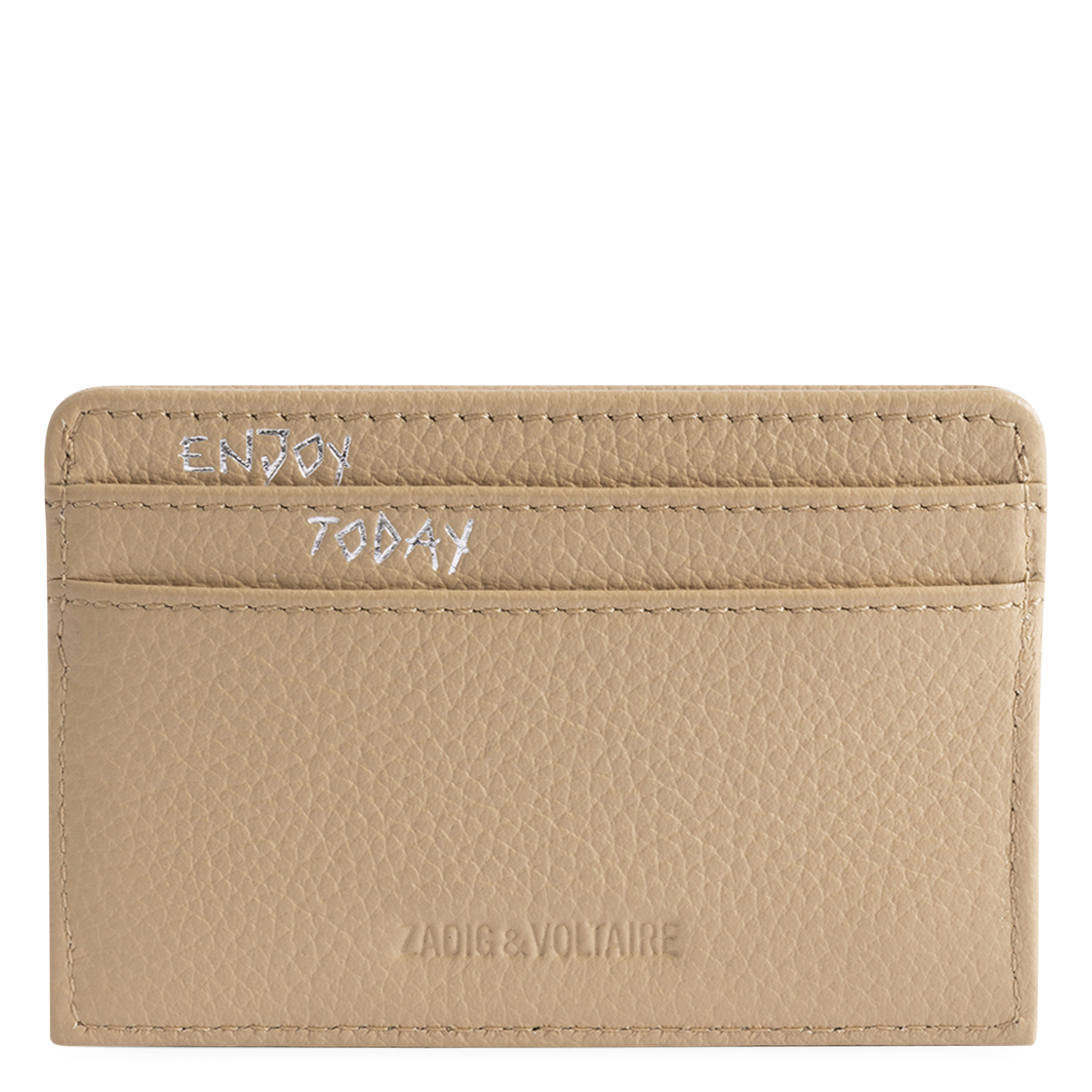Porte cartes en cuir zv pass ZADIG&VOLTAIRE Beige
