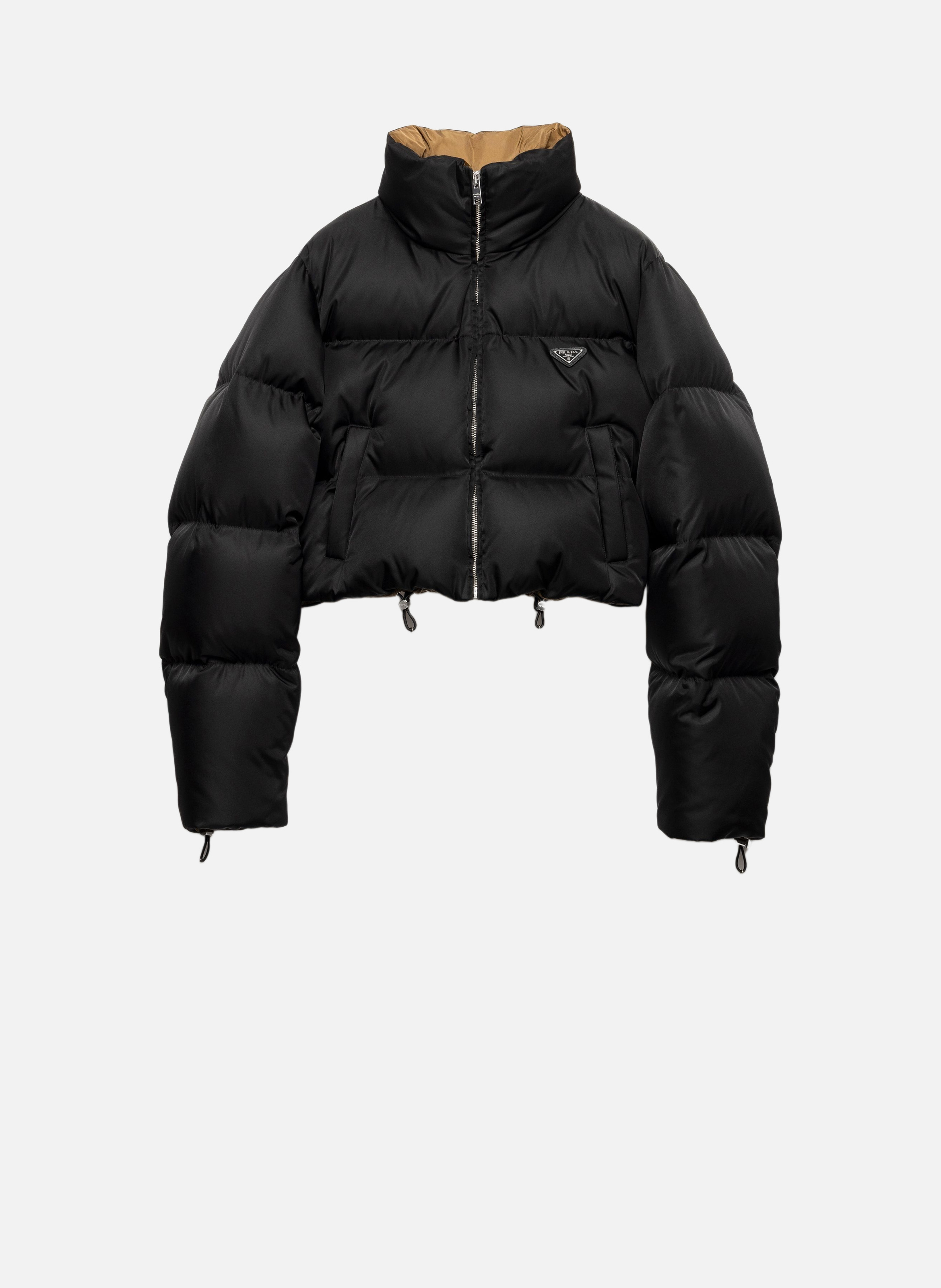 Veste courte en duvet re-nylon PRADA Noir