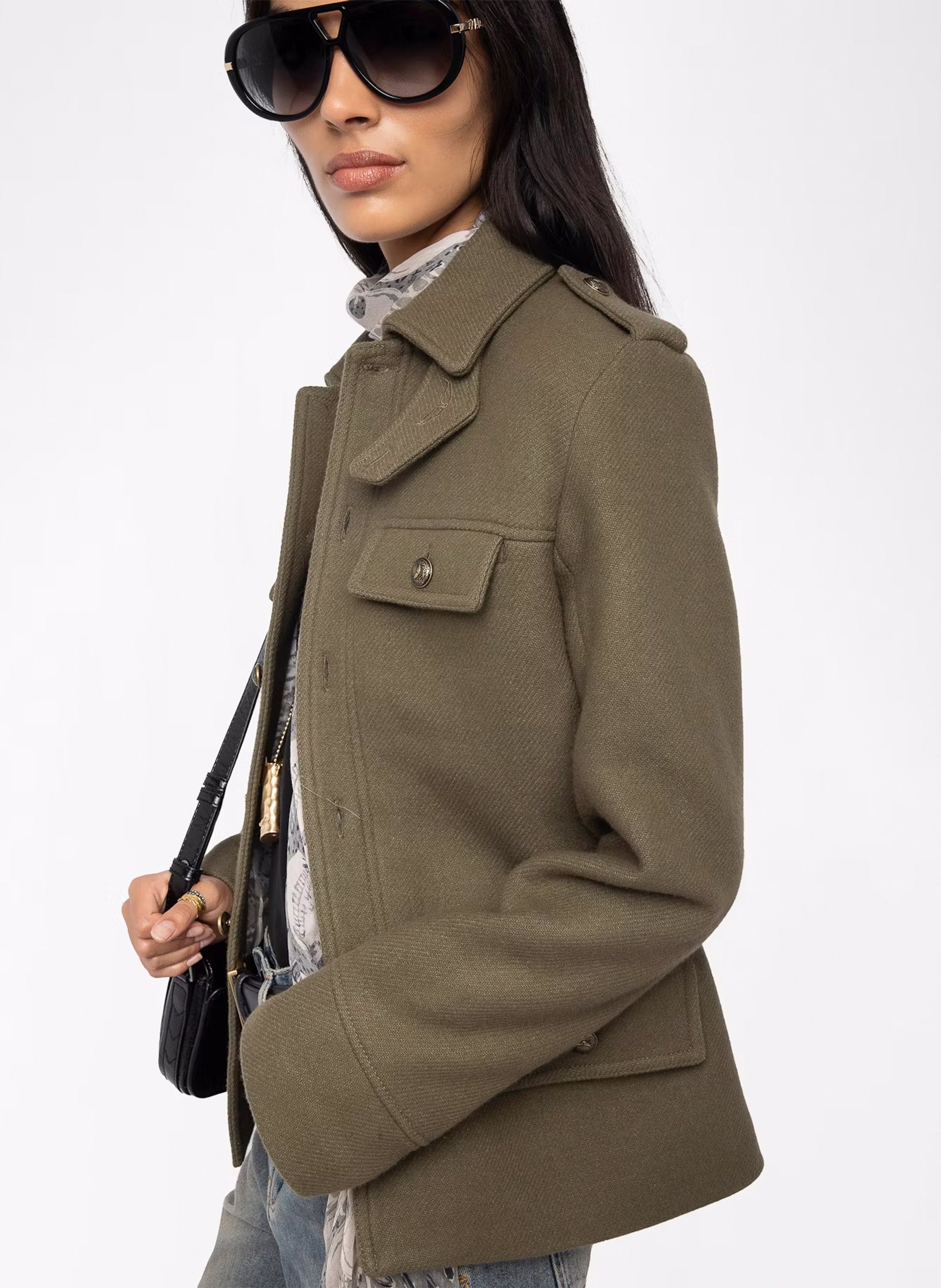 Veste col classique en laine mélangée veram ZADIG&VOLTAIRE Vert