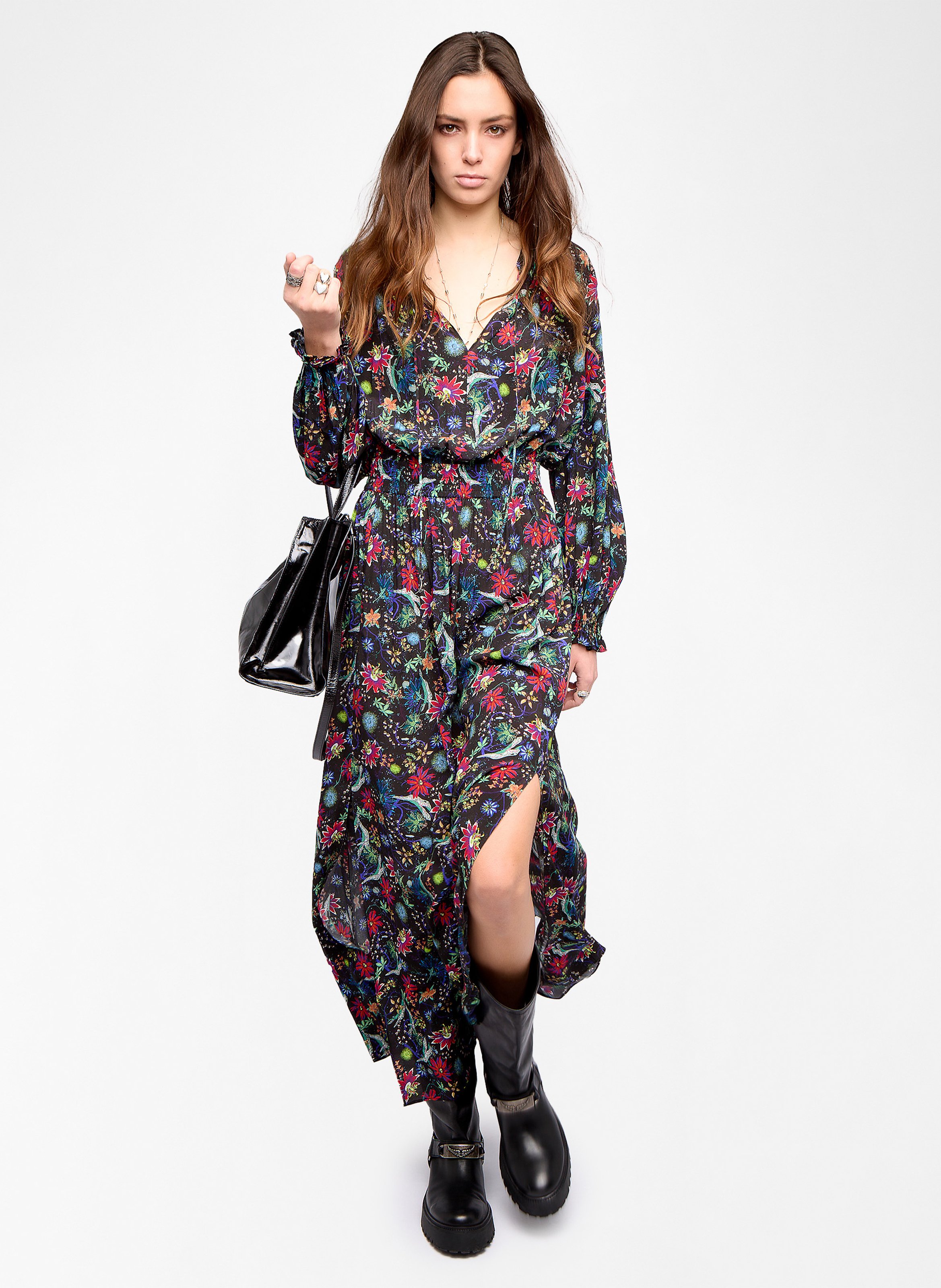 Robe longue ample fleurie rayado ZADIG&VOLTAIRE Bleu