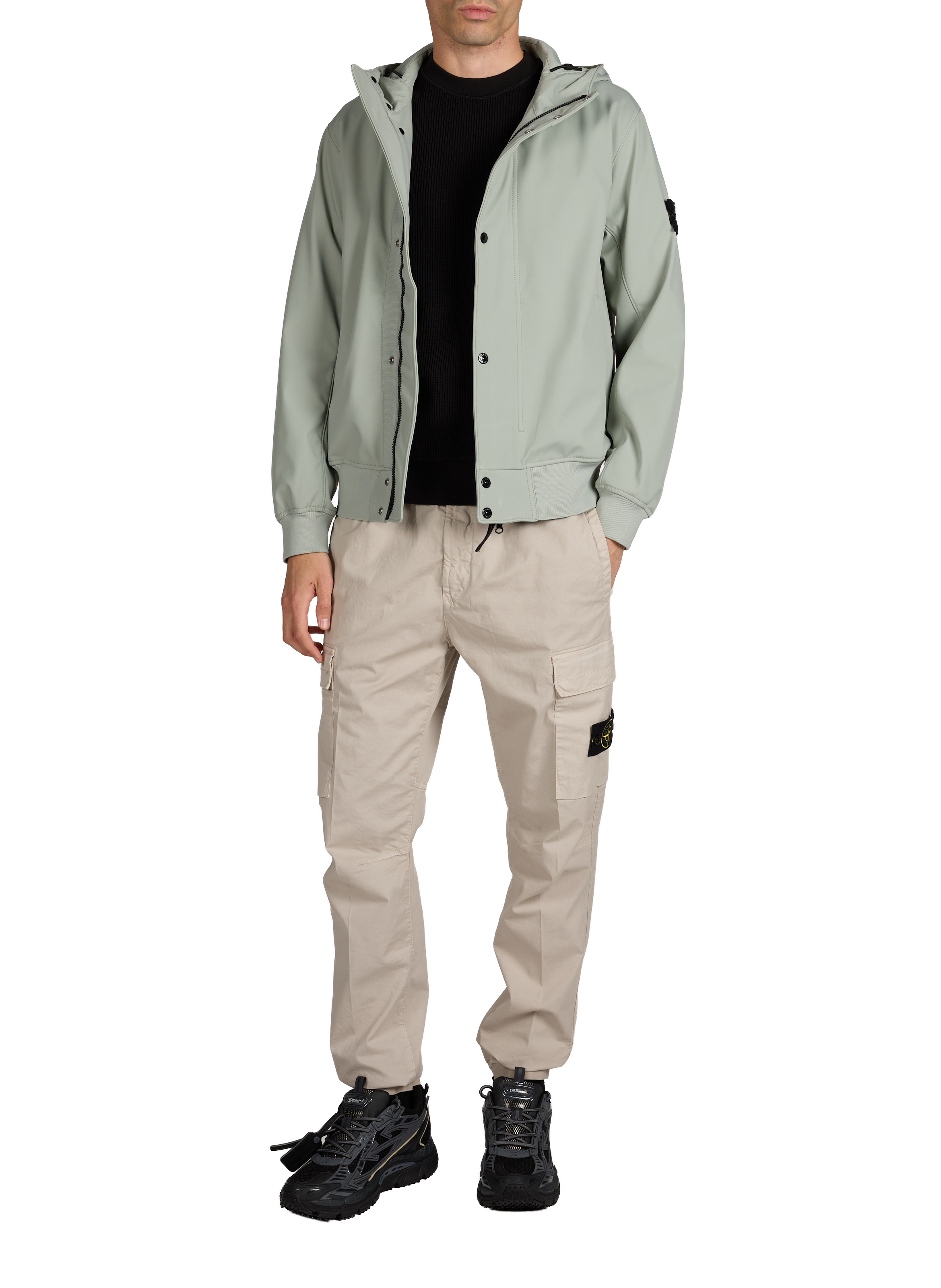 Blouson Light Soft Shell-R STONE ISLAND Vert