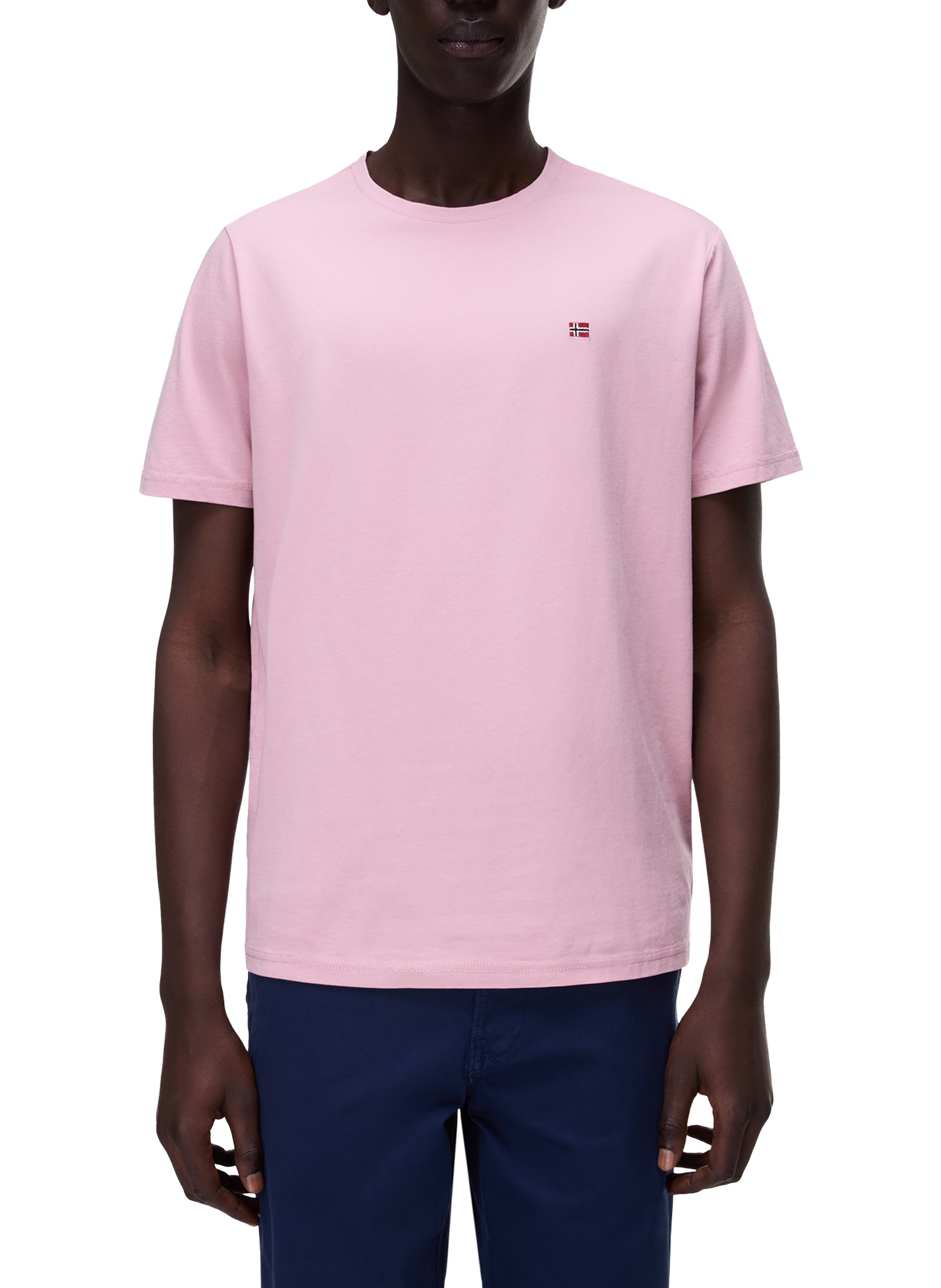 T-shirt col rond en coton NAPAPIJRI Rose