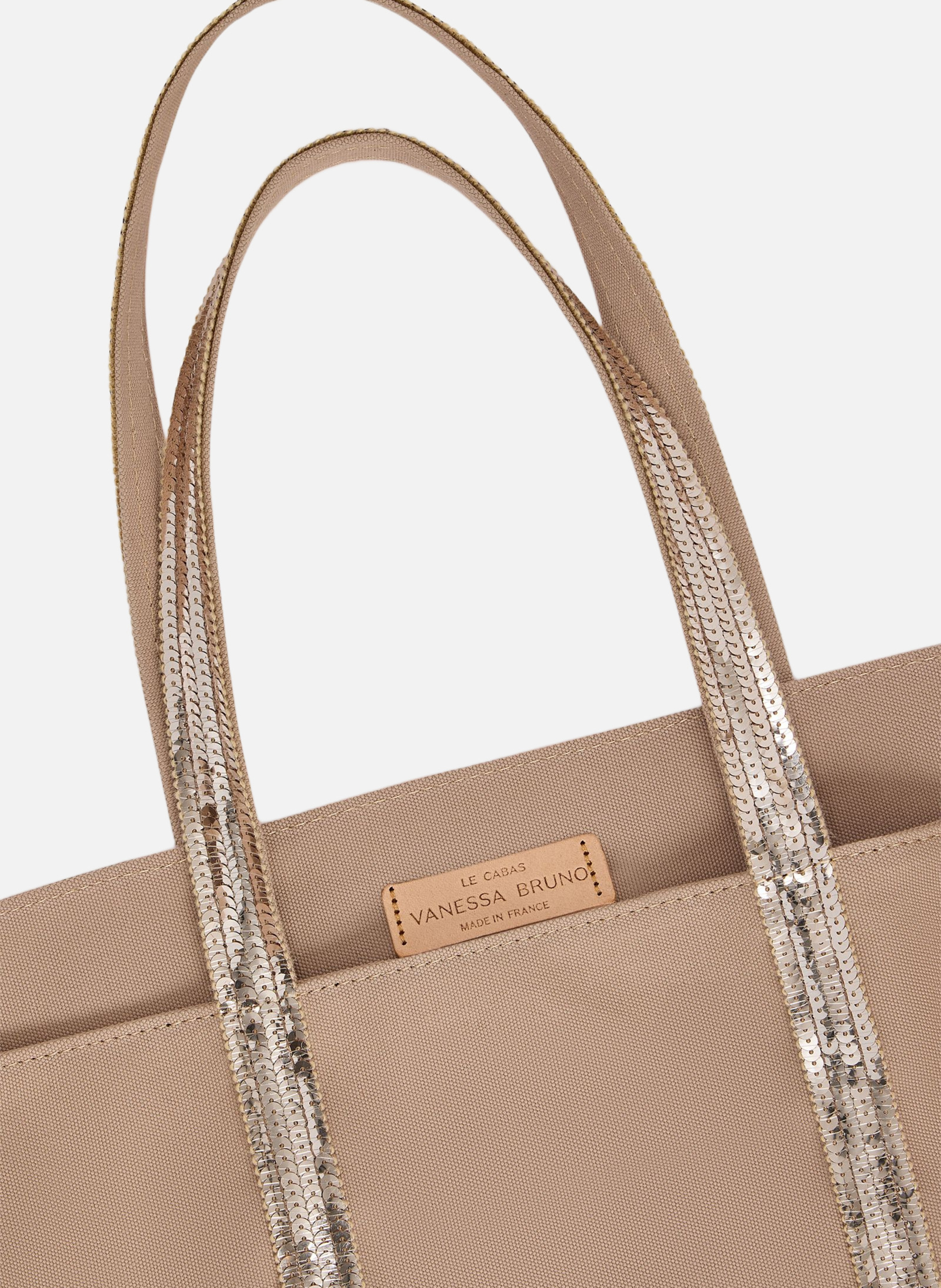 Cabas l zippé en toile VANESSA BRUNO Marron