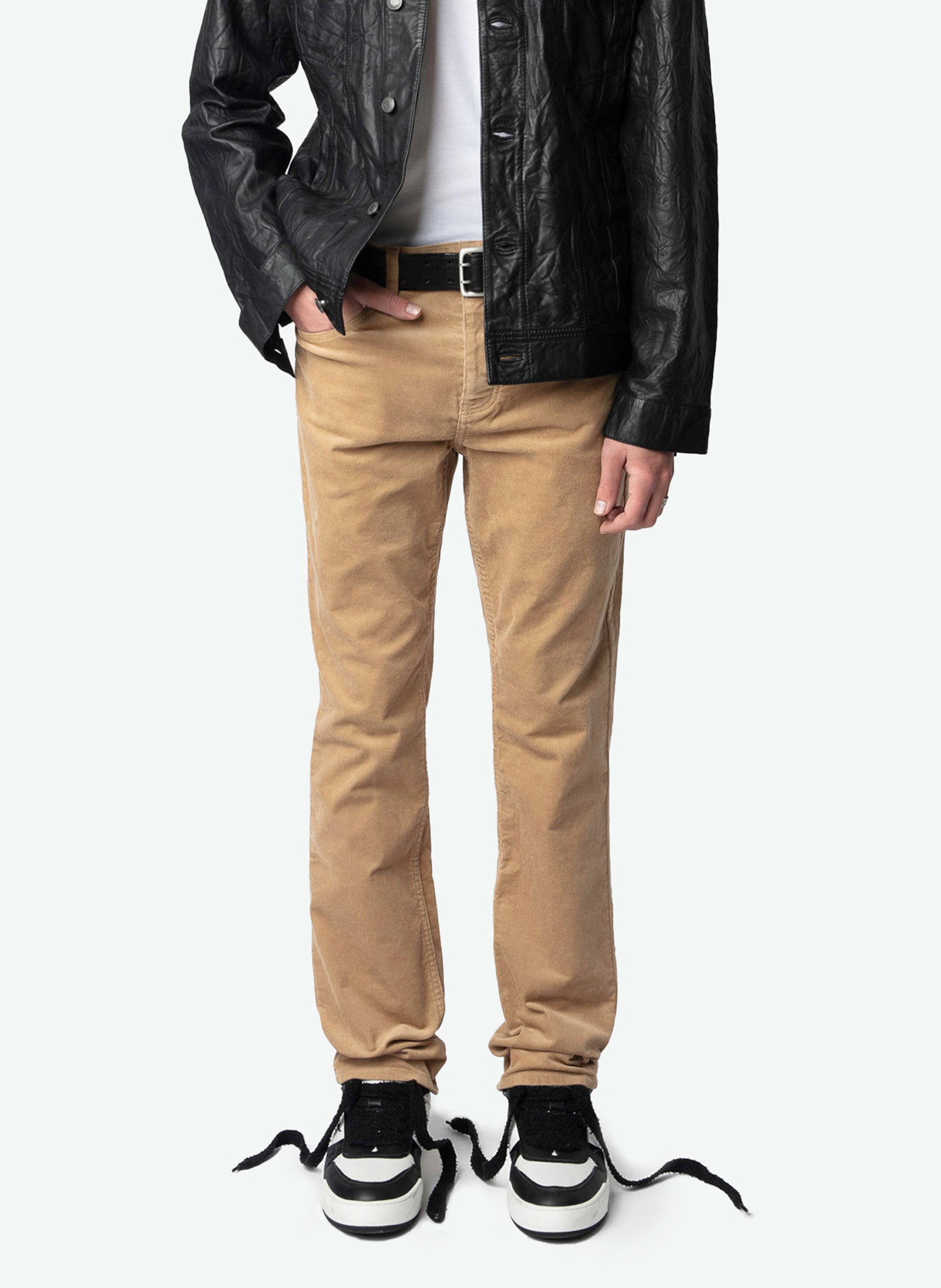 Pantalon ajustée en coton mélangé steeve ZADIG&VOLTAIRE Beige