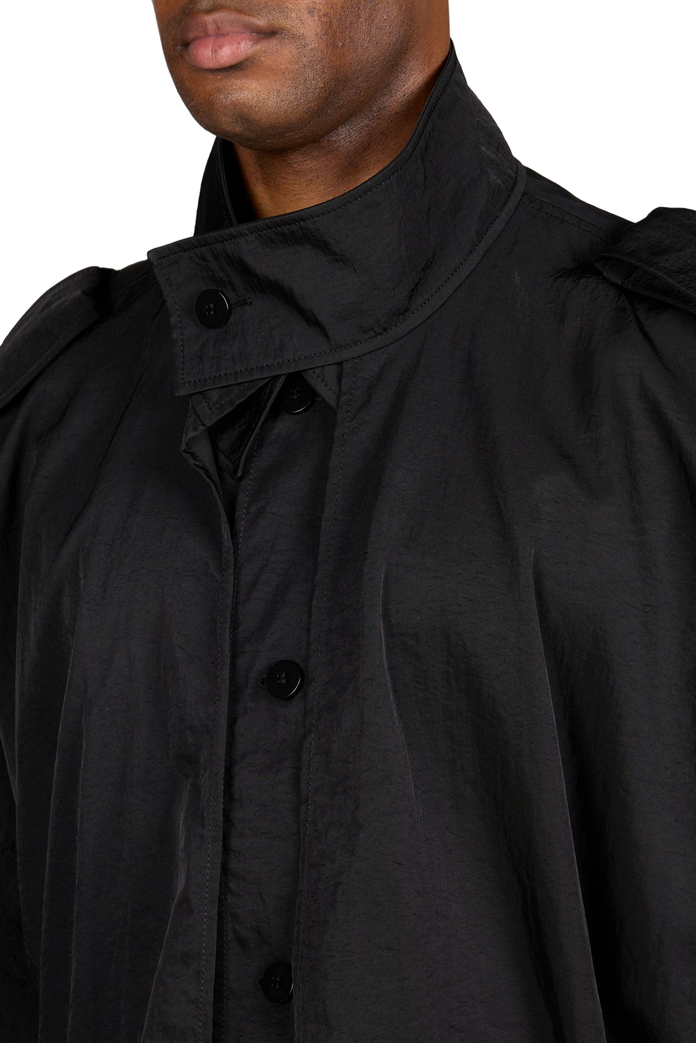 Oversized jacket with classic collar SEAN SUEN Black