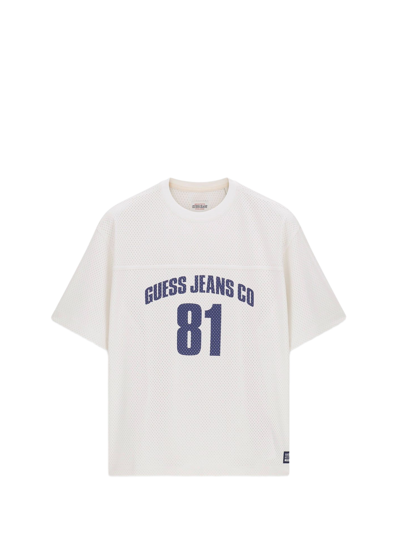 Mesh print T-shirt GUESS White