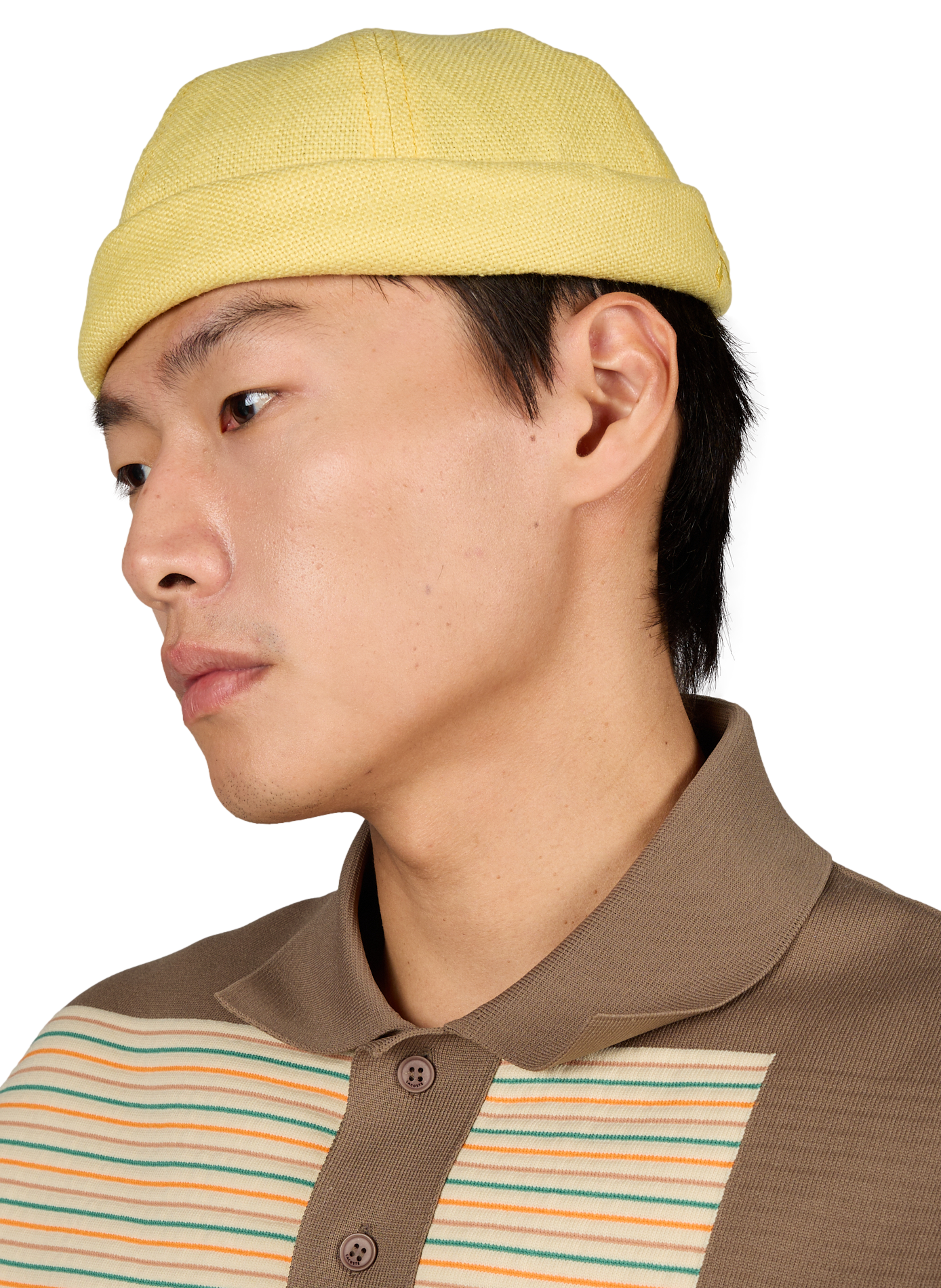 Textured cotton hat BETON CIRE Yellow
