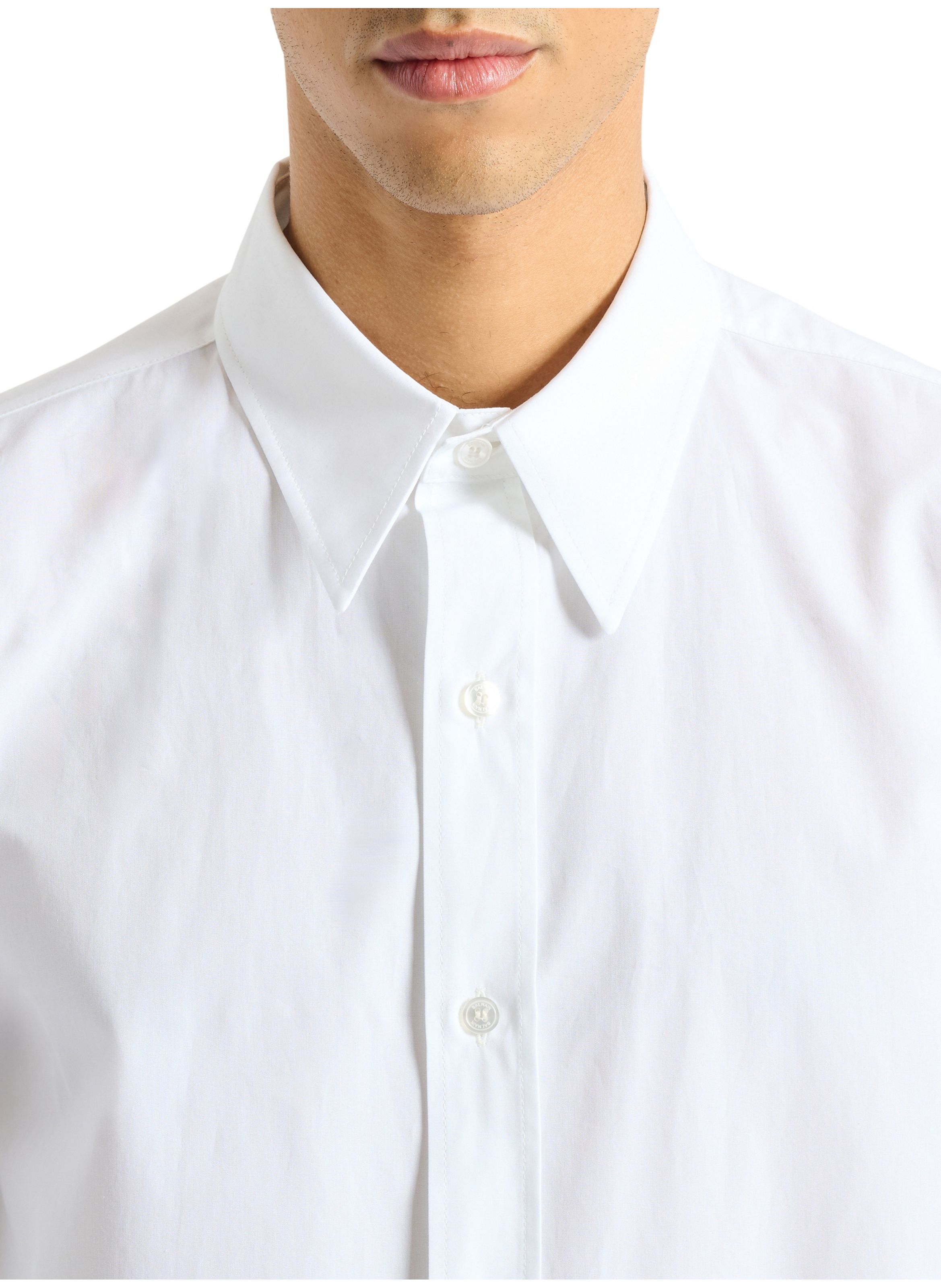 Chemise balmain paris en popeline de coton BALMAIN Blanc