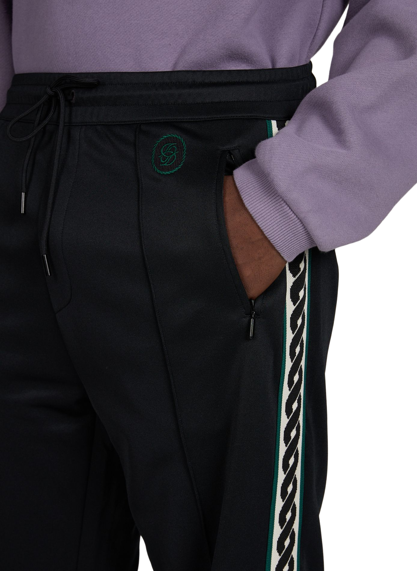 Pantalon de survêtement à bandes contrastantes  DROLE DE MONSIEUR Noir