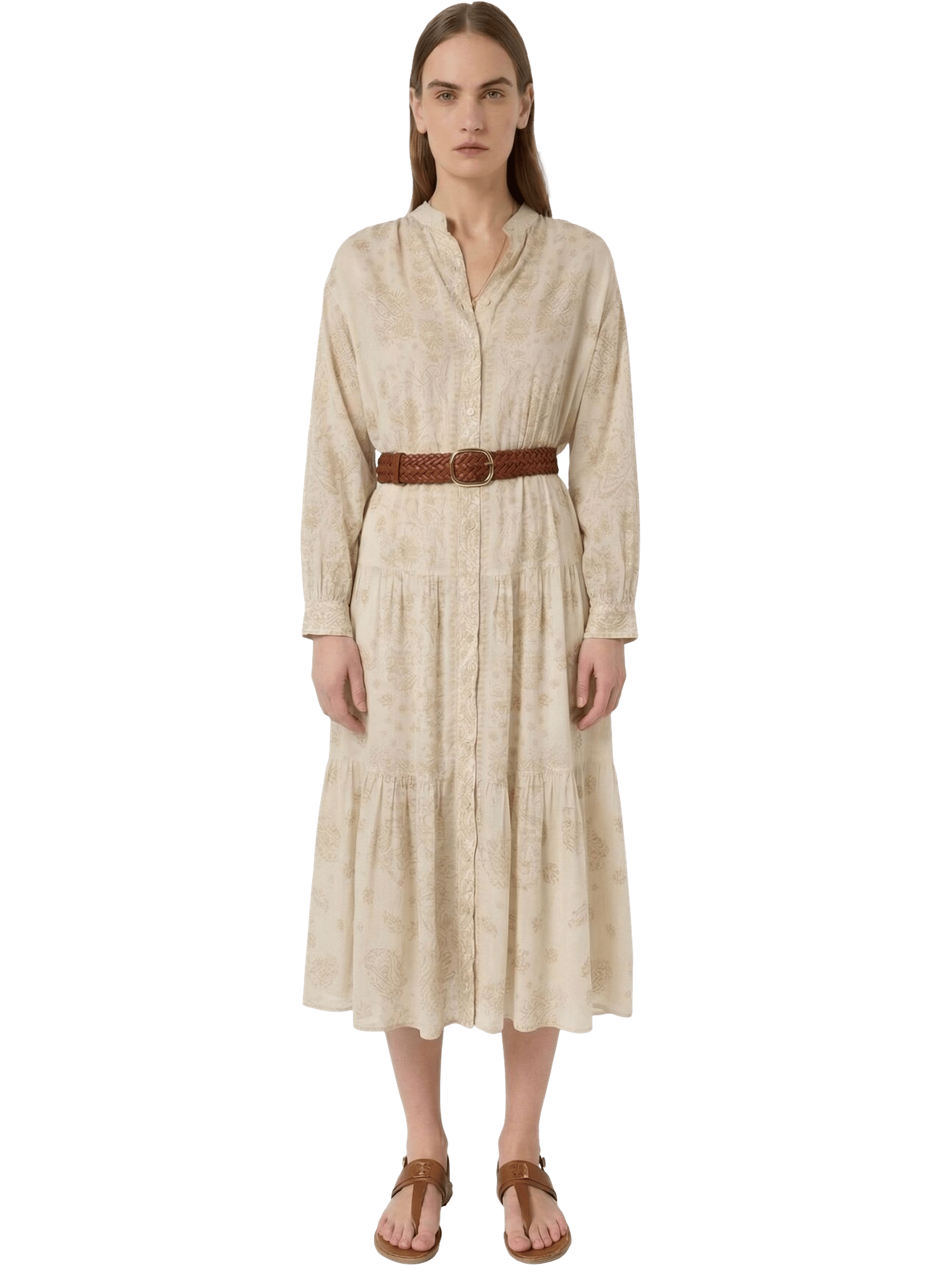 Robe longue à broderies - rishana GERARD DAREL Beige