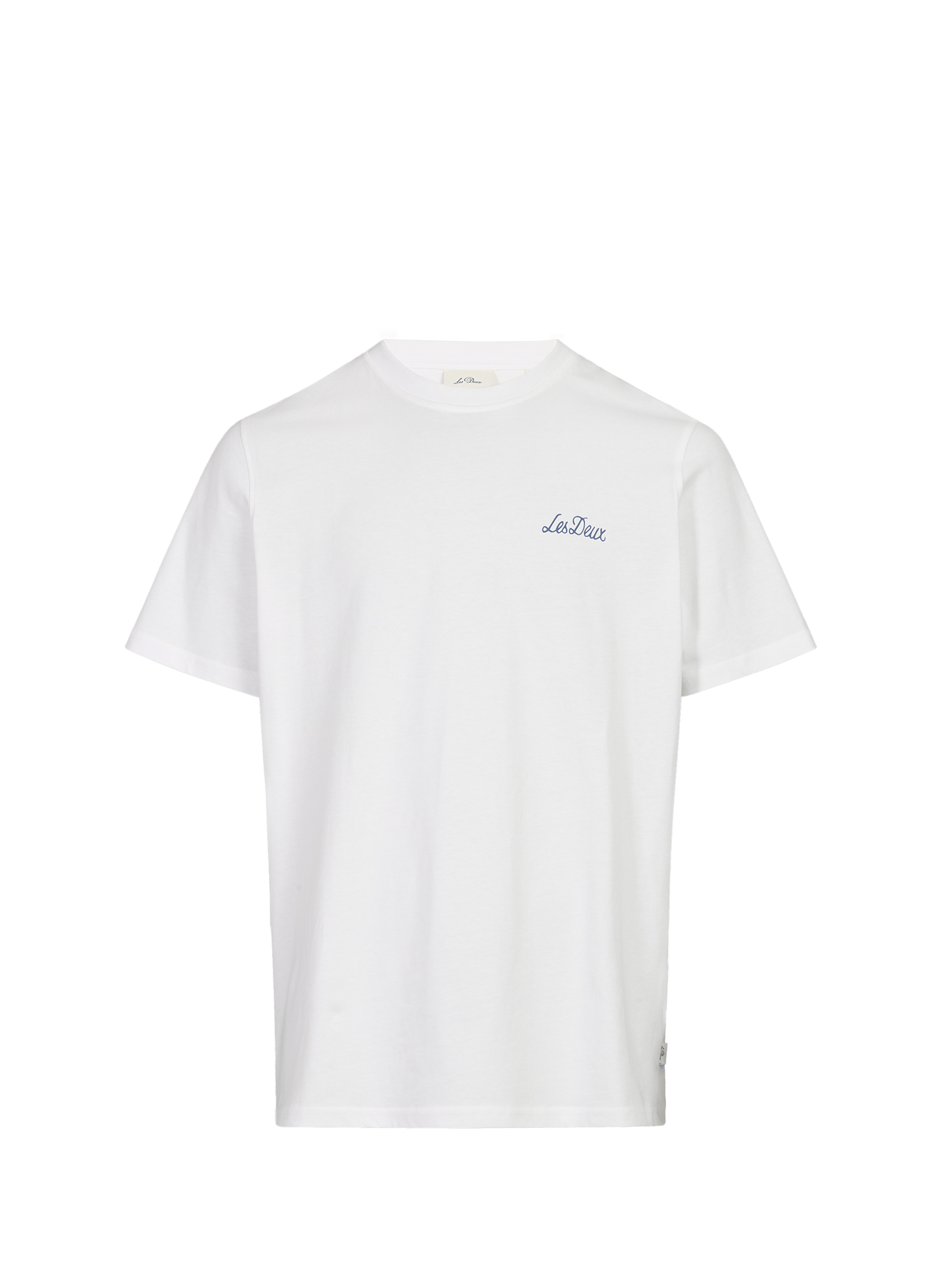 Straight printed cotton T-shirt LES DEUX White