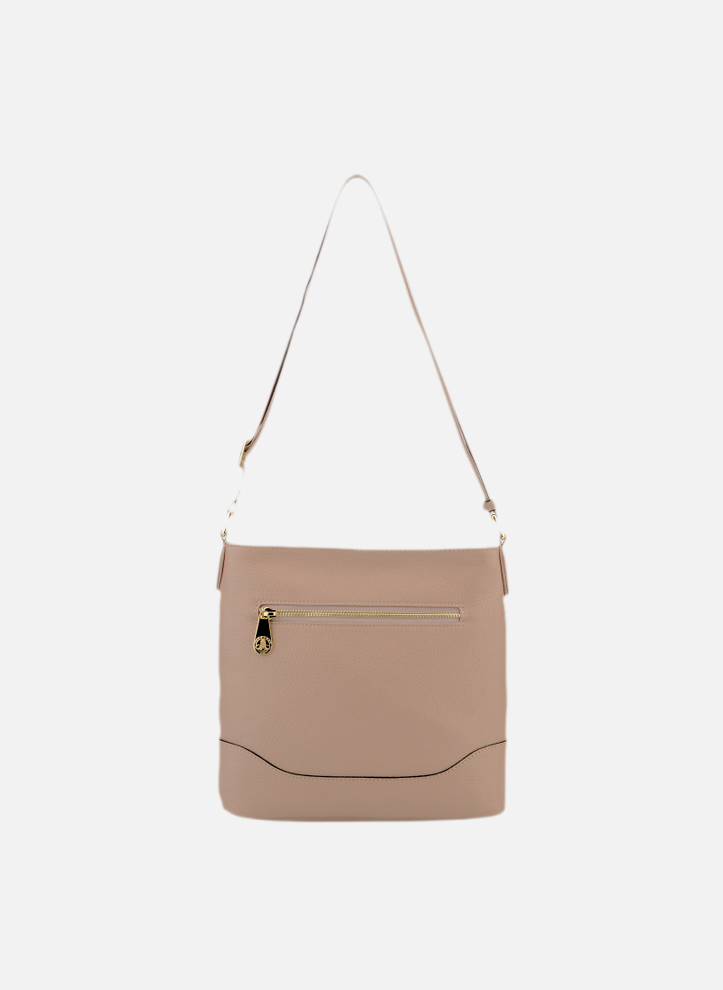 110 magnet | sac porté croisé en cuir de veau grainé POURCHET Marron