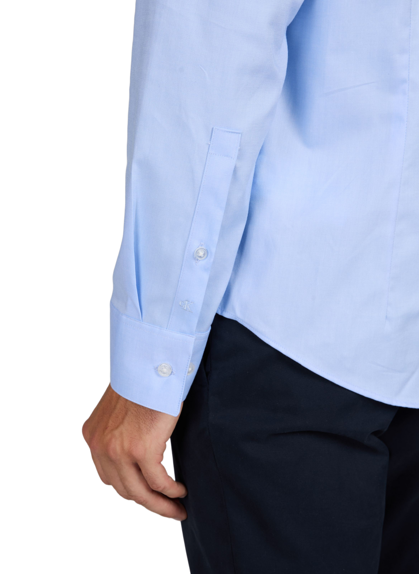 Solid button-down shirt CALVIN KLEIN Blue