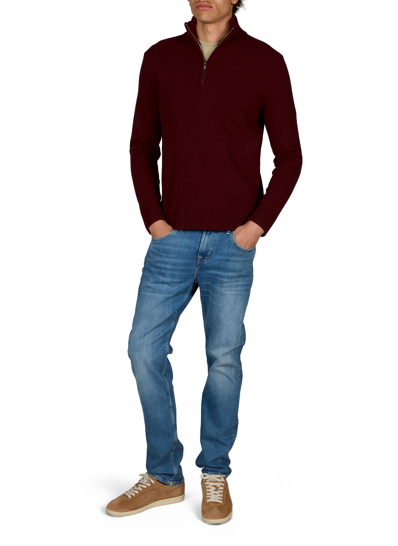 Knit Gefil Sweater AU PRINTEMPS PARIS Red