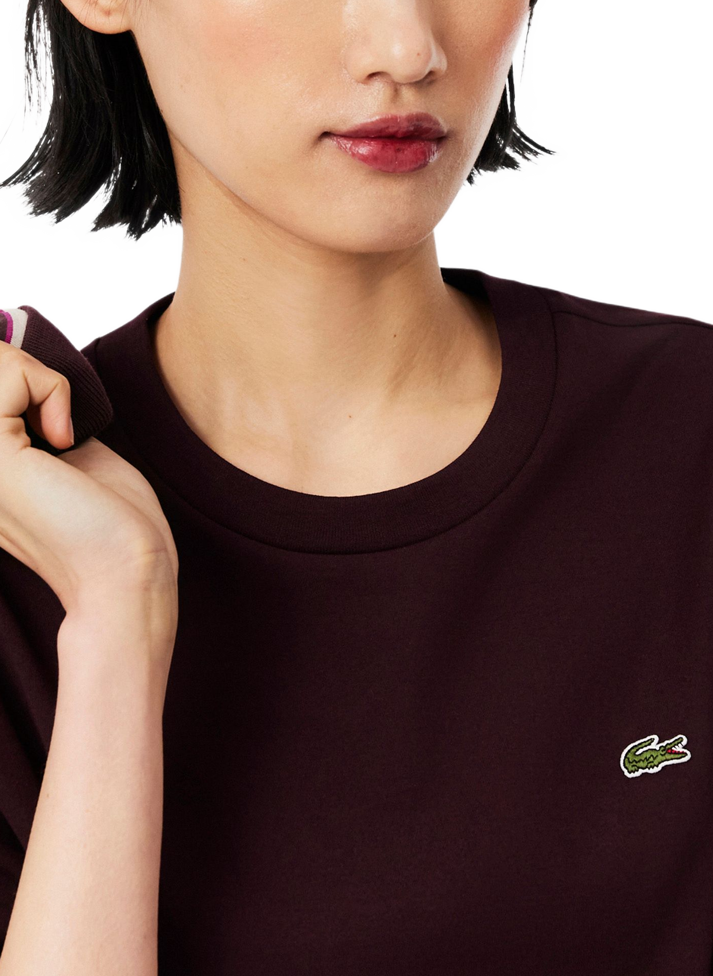 T-shirt en coton LACOSTE Violet