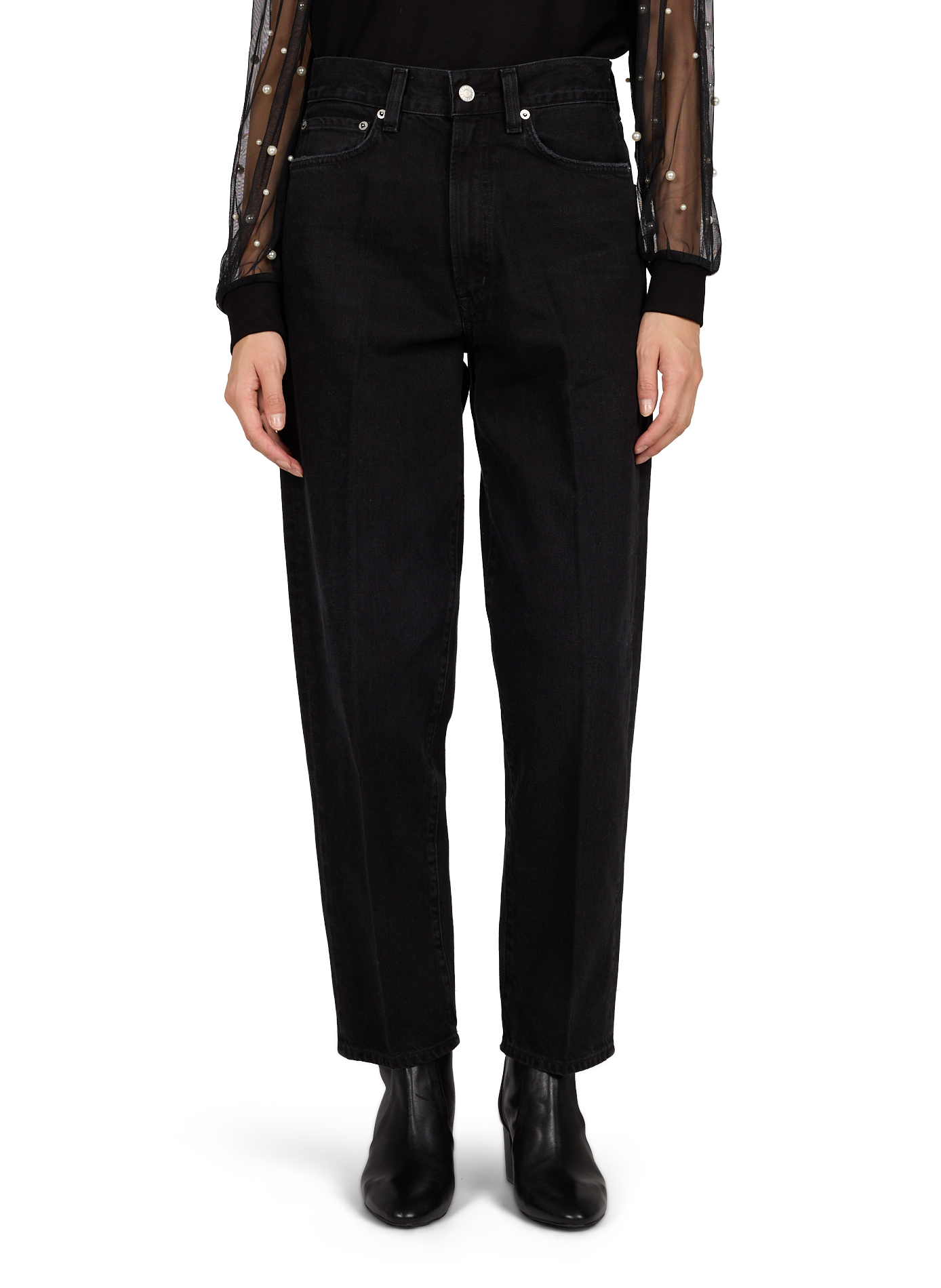 Jeans large 80'S en coton AGOLDE Noir