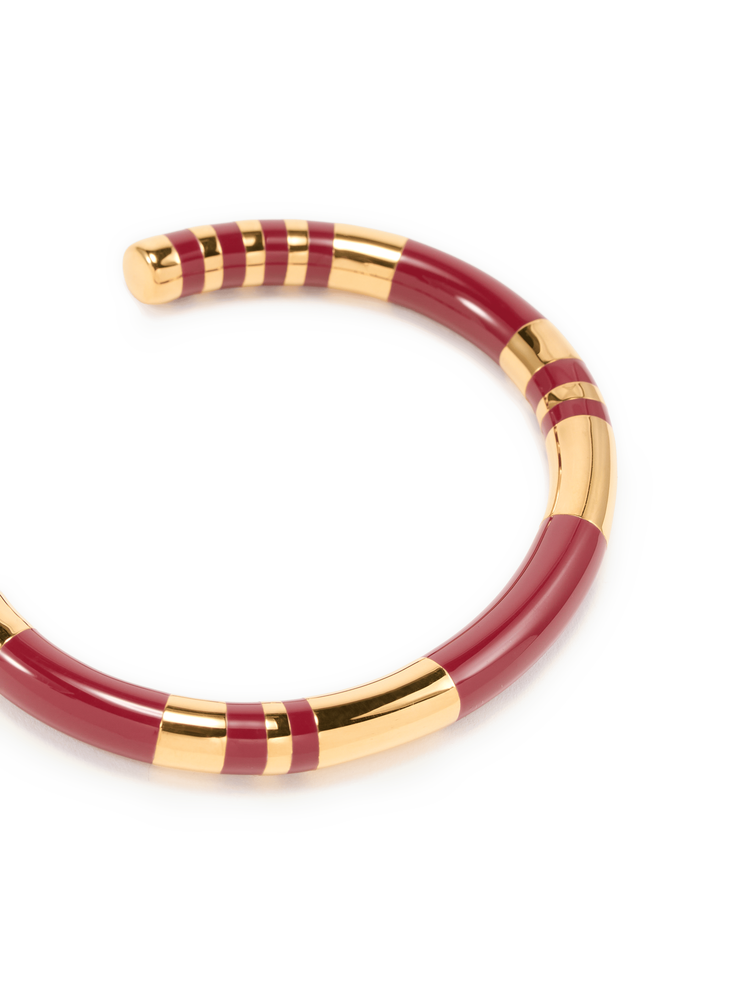 Striped bangle bracelet AURELIE BIDERMANN Brown