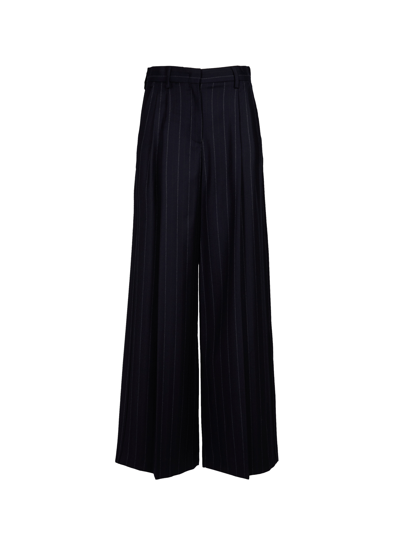 Wijde hoge taille broek van gemengde wol MAX MARA WEEK END Blauw
