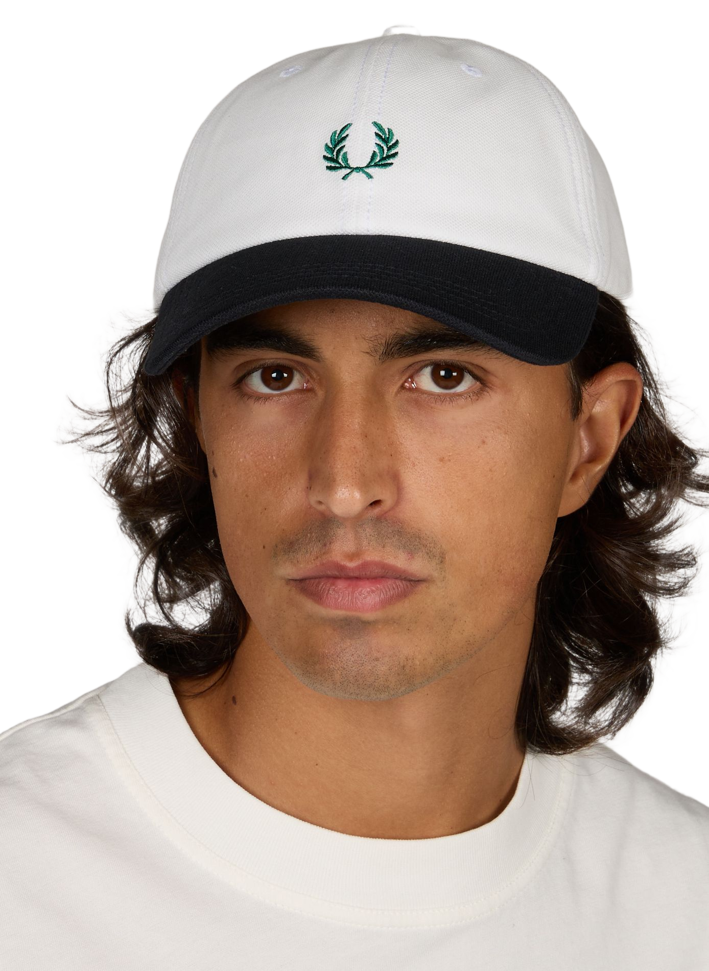 Embroidered cotton baseball cap FRED PERRY White