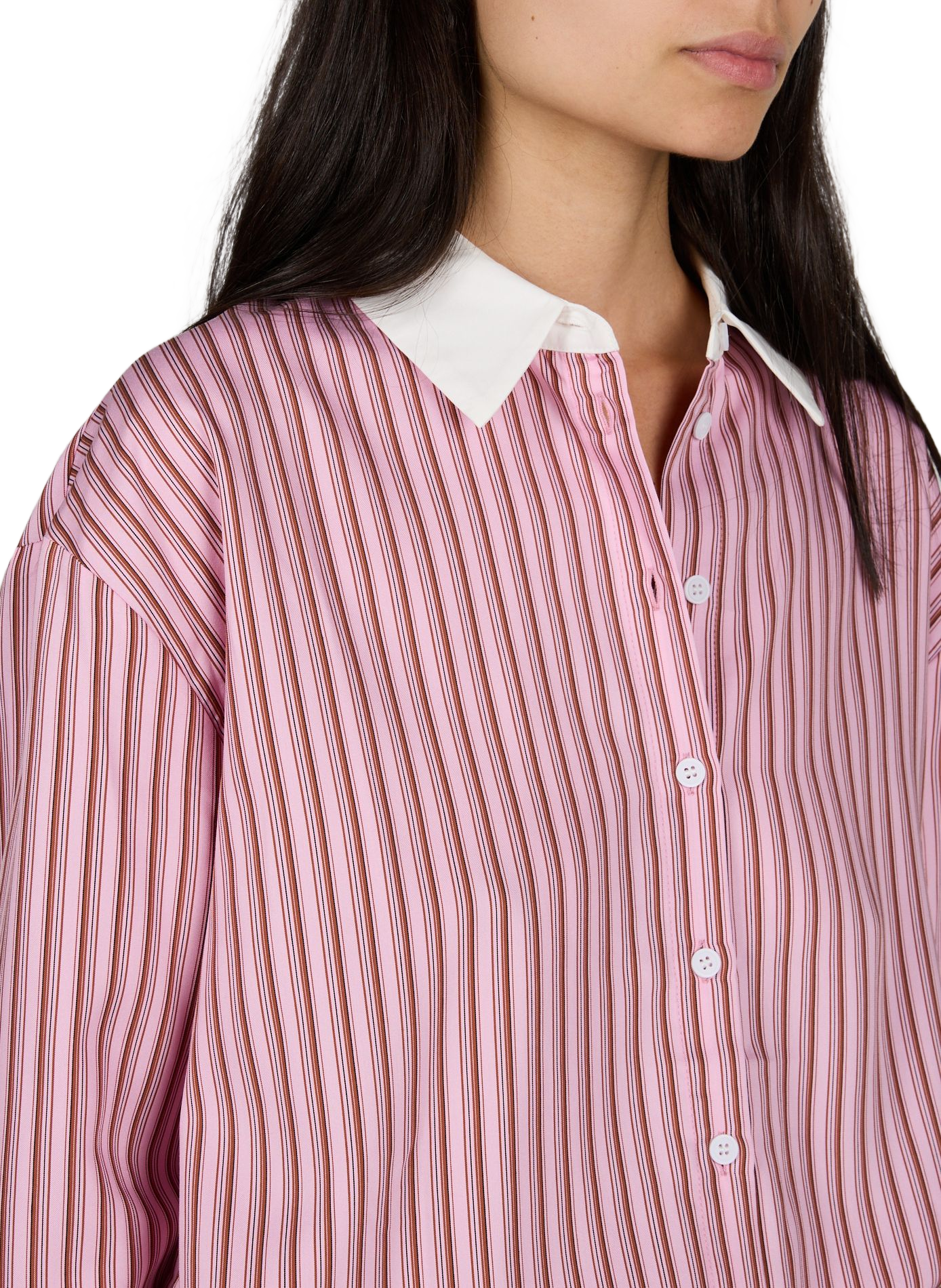 Klassisches Hemd mit Streifenmuster SUNCOO Rosa