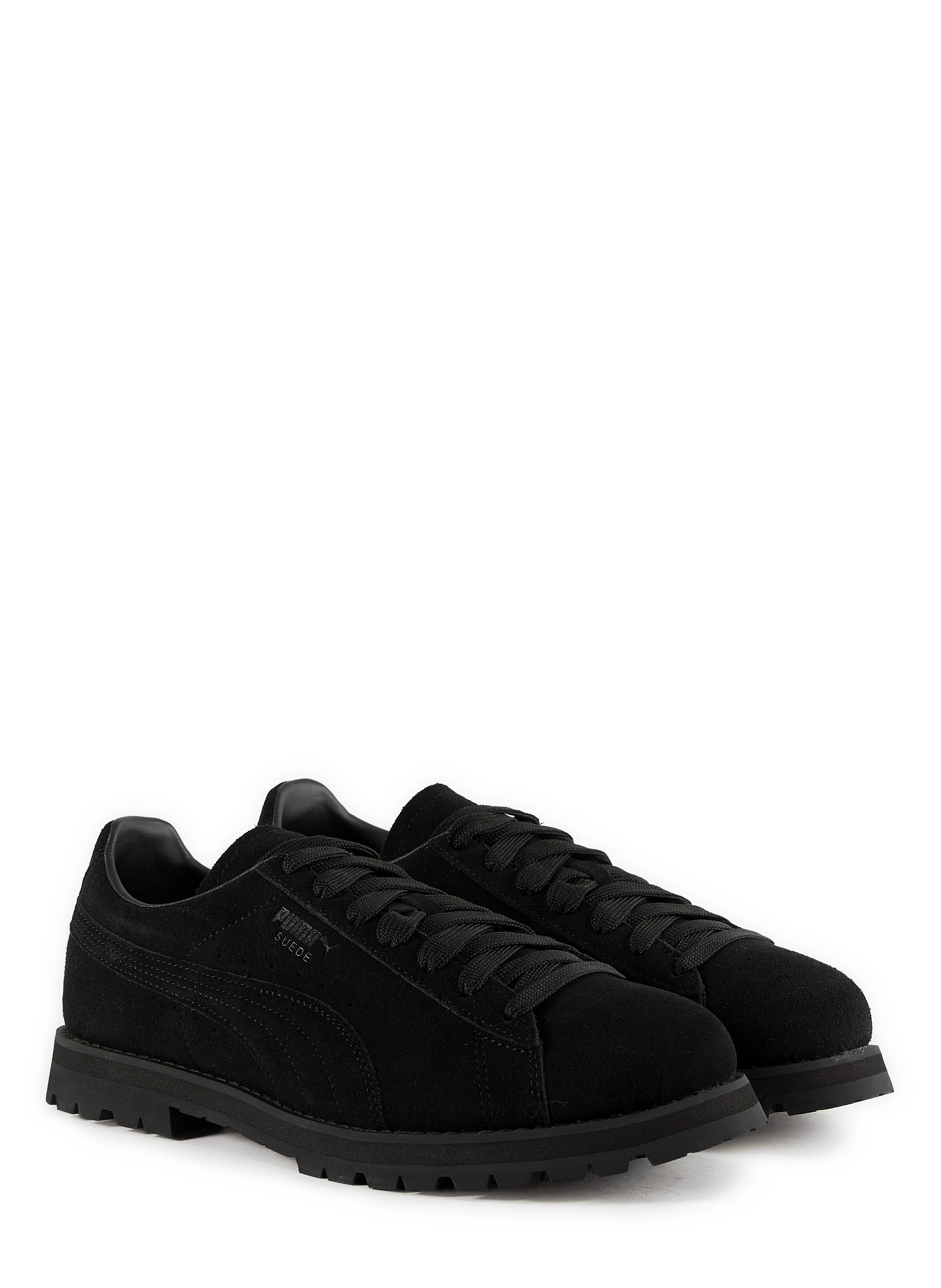 Scarpe mocassino con suola dentellata in camoscio PUMA Nero