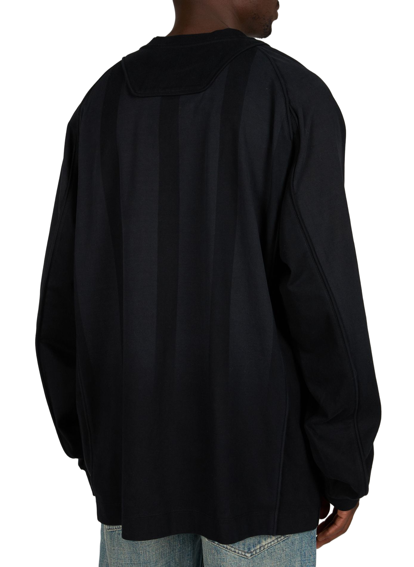 Oversized cotton logo sweater JUUN.J Black