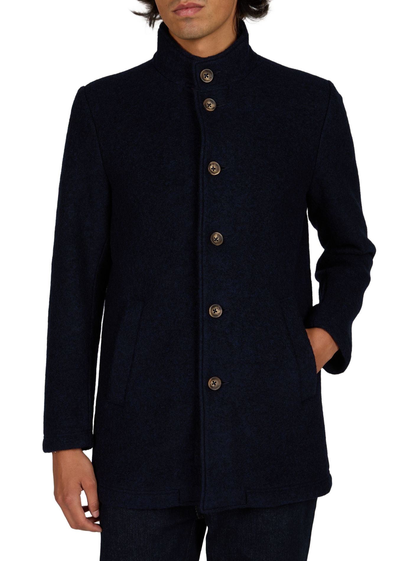 Straight buttoned coat 1789 CALA Blue