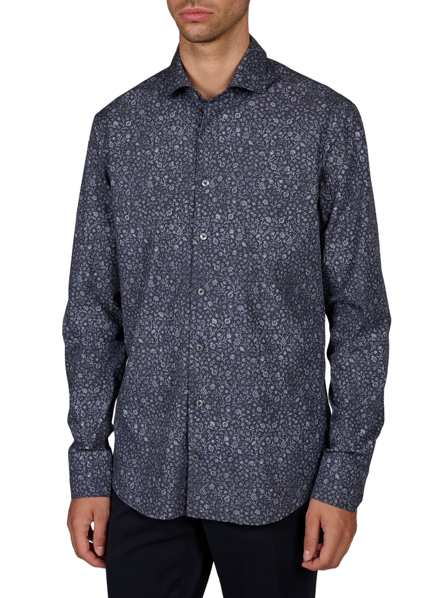 Bedrucktes Baumwollhemd VAN LAACK Blau