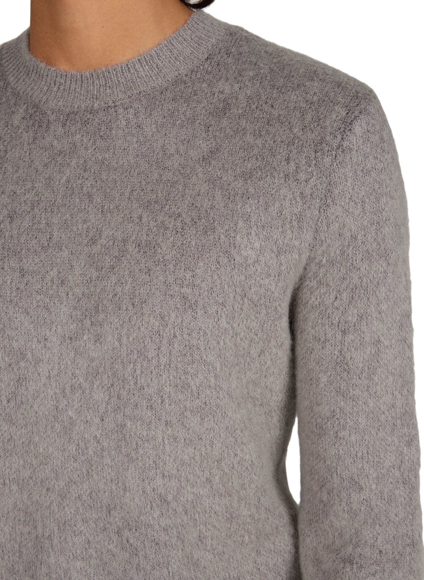 Pull droit en laine mélangé EMPORIO ARMANI Gris