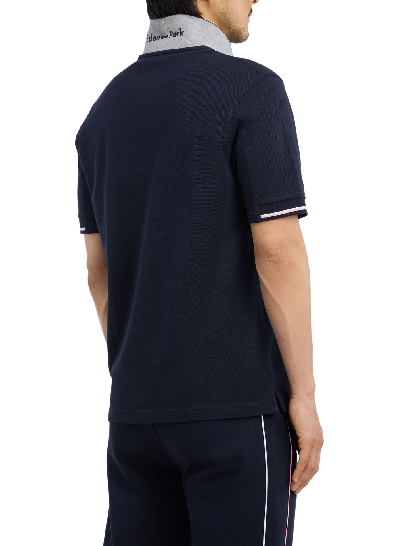 Polo droit à logo brodé en coton EDEN PARK Blue