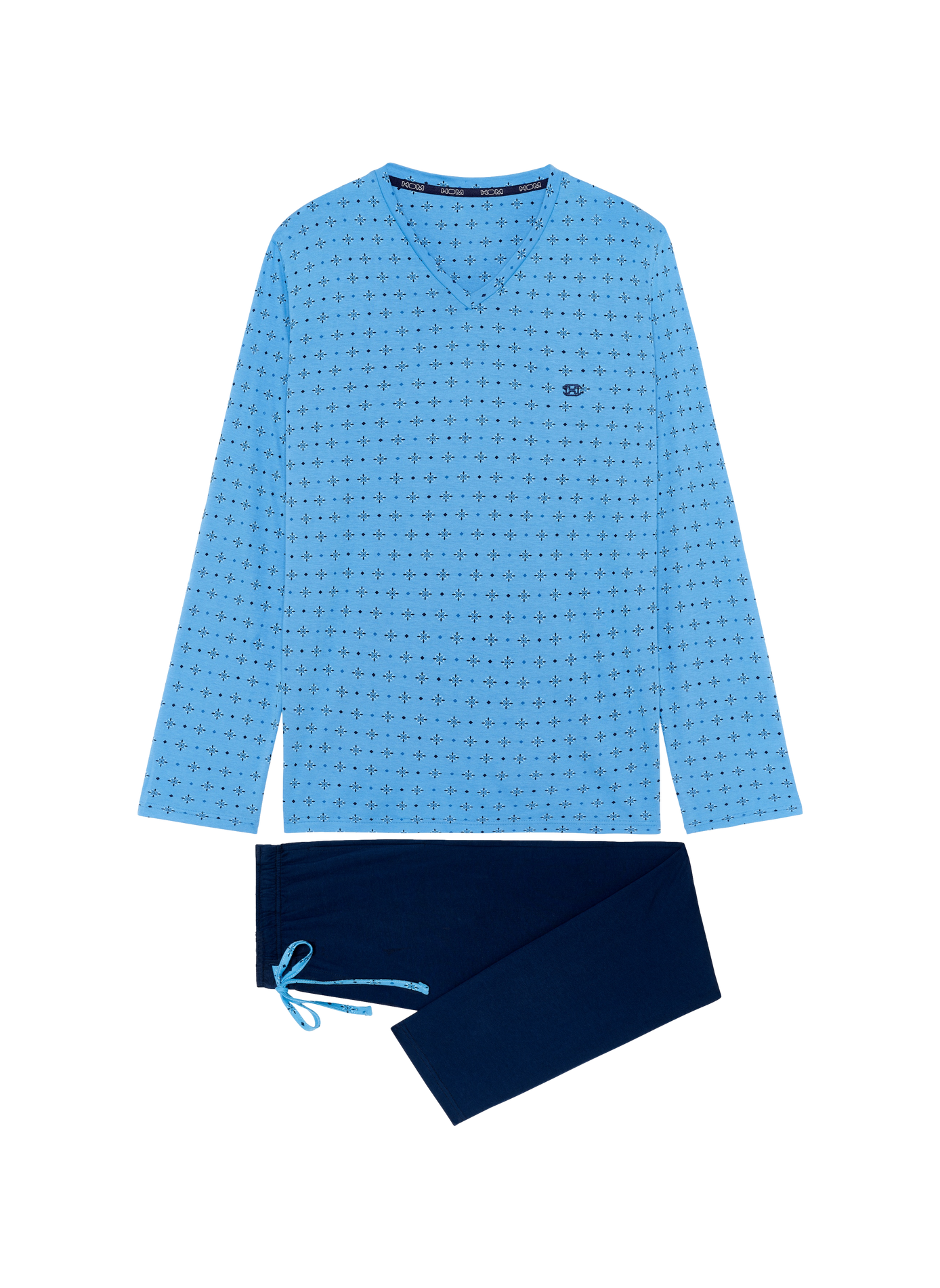 Cotton-blend pyjama set HOM Blue