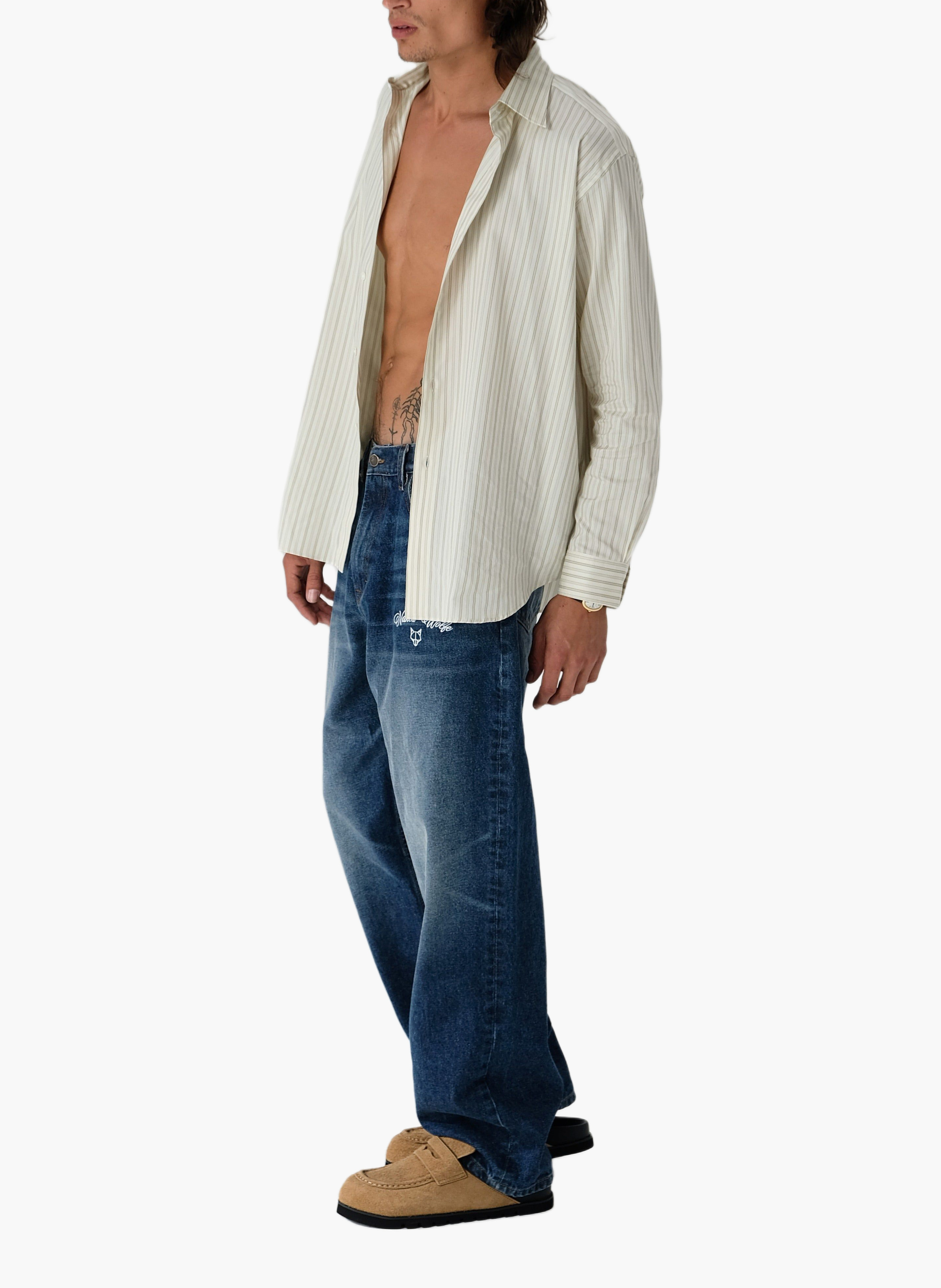 Mules cord en daim NAKED WOLFE Beige