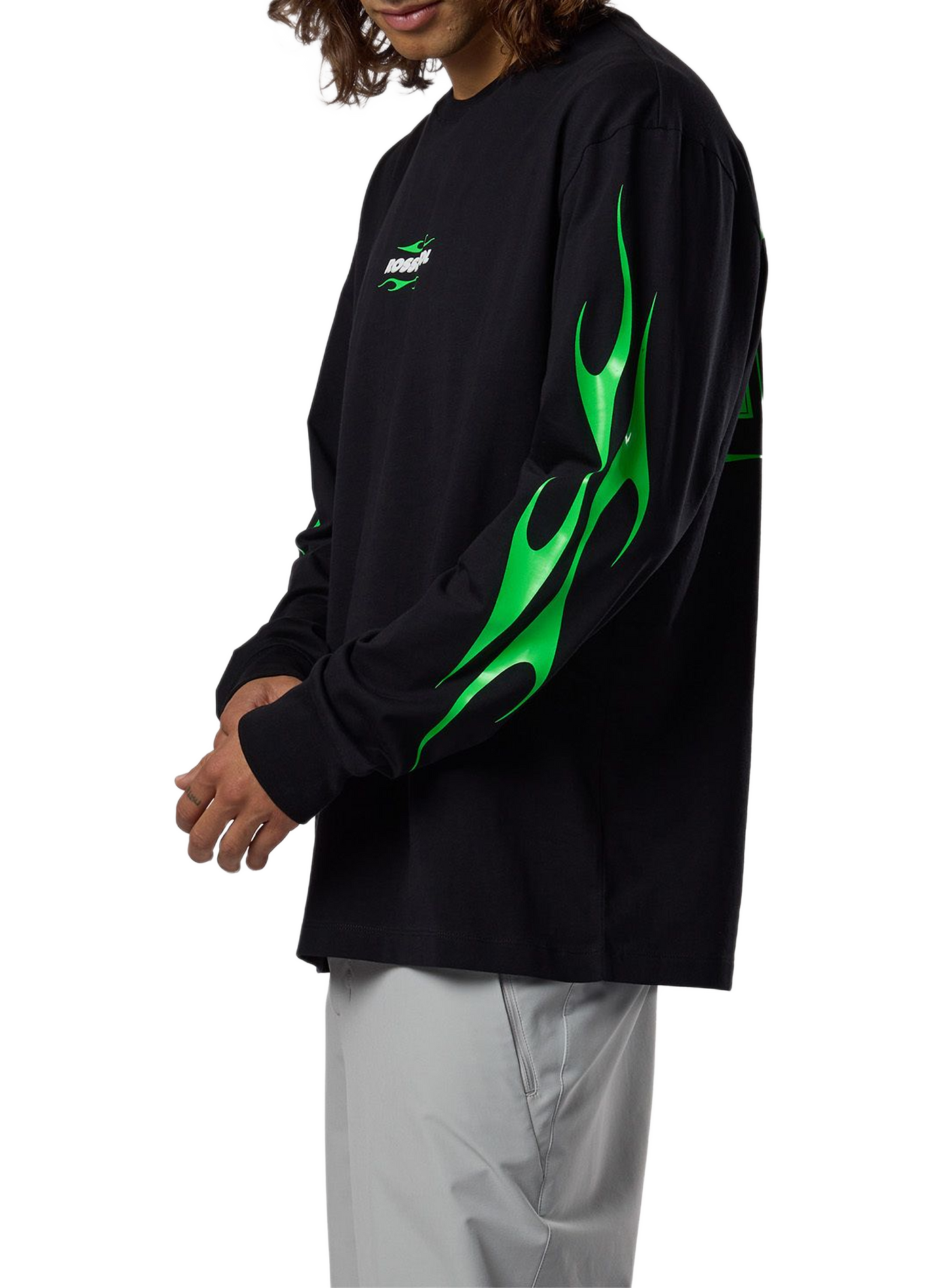 T-shirt droit col rond imprimé en coton ROSSIGNOL Schwarz