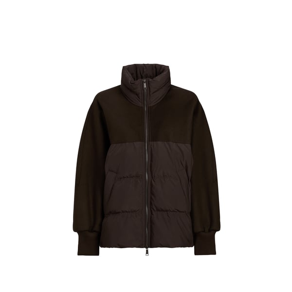 Veste Loretta ample bi-matière en laine mélangée Veste Loretta ample bi-matière en laine mélangée