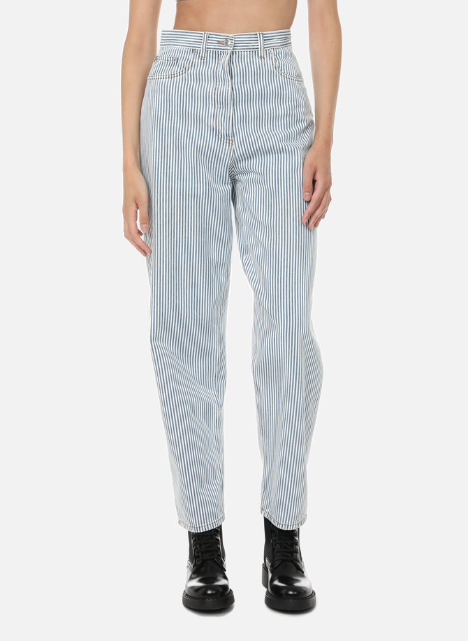 Striped denim trousers PRADA