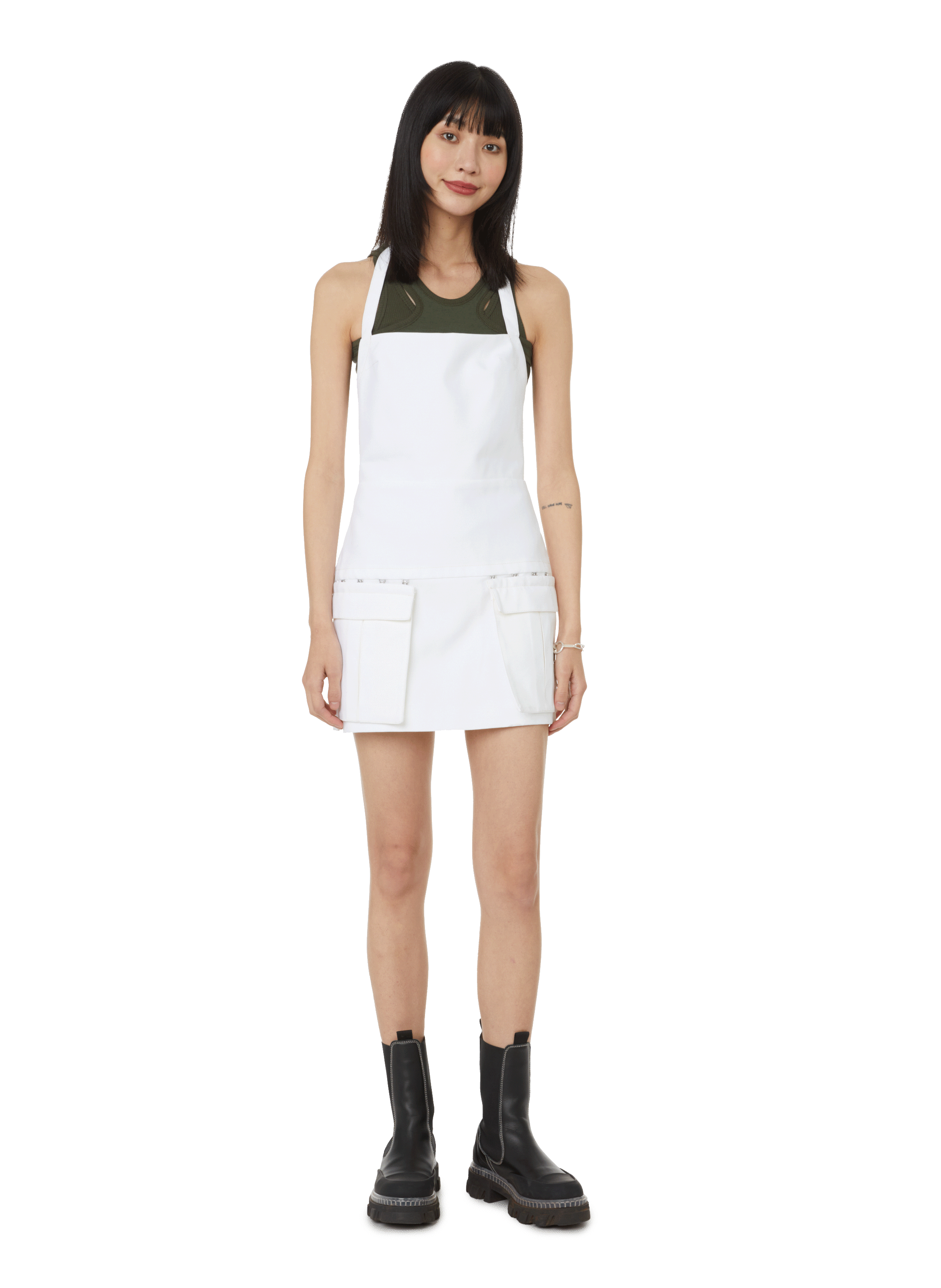 Robe tablier DION LEE Blanc